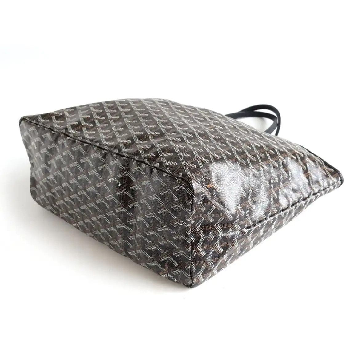 Goyard GOYARD Saint Louis Small black coated canvas print handbag silver hardware sub-p Size ONE SIZE - 7 Thumbnail