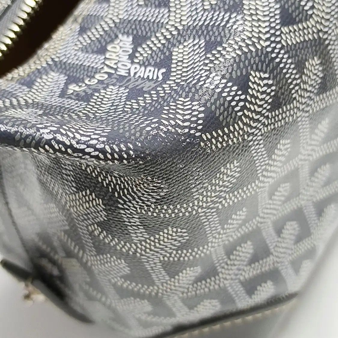 Goyard GOYARD Vendme grey coated canvas print handbag silver hardware Size ONE SIZE - 9 Thumbnail