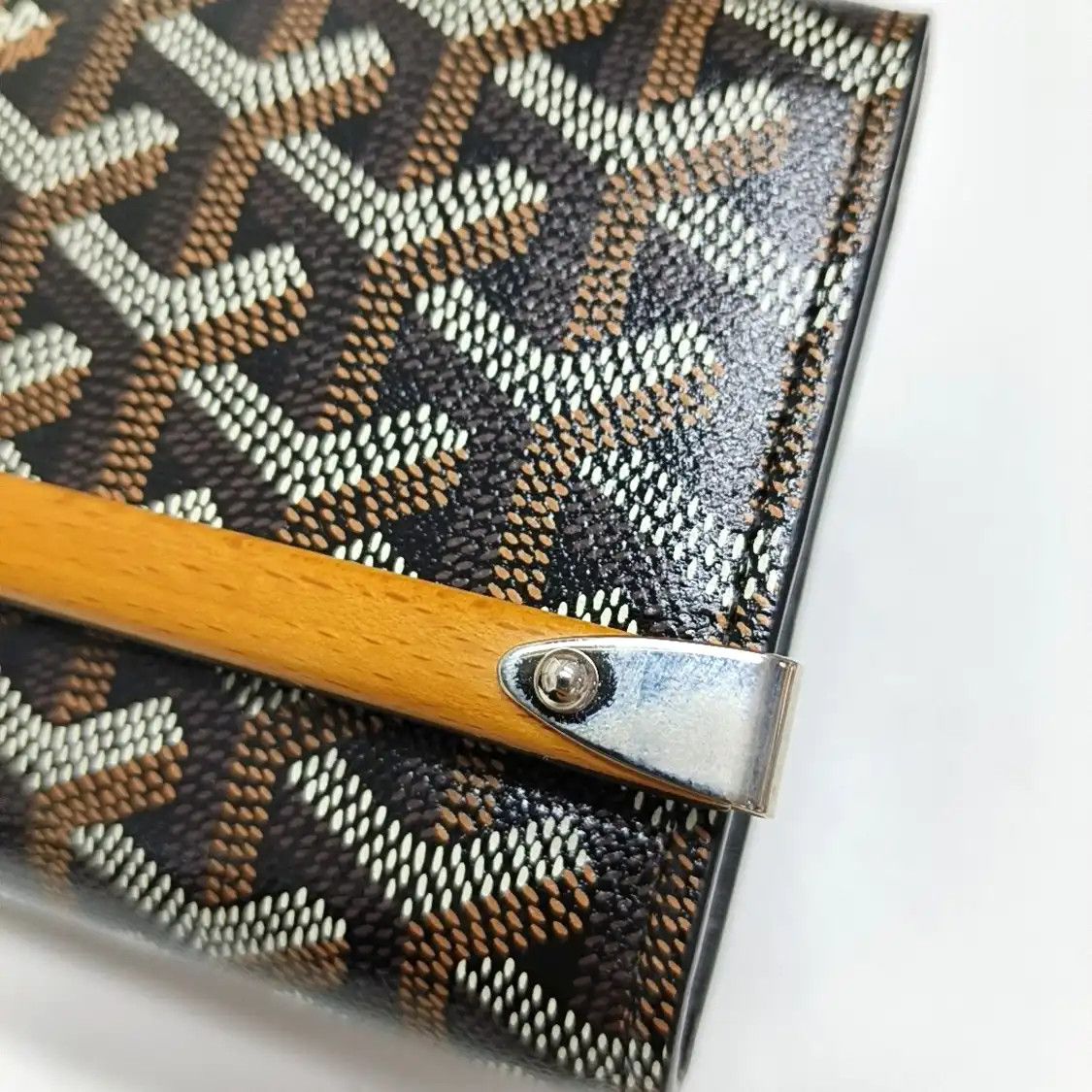 Goyard GOYARD Monte-Carlo mini black coated canvas print wallet silver hardware Size ONE SIZE - 9 Thumbnail