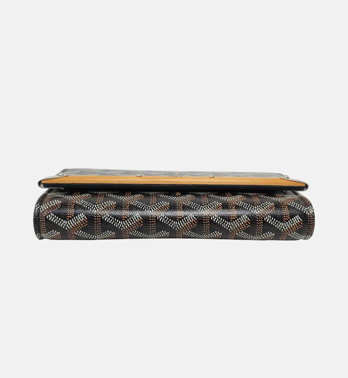 Goyard GOYARD Monte-Carlo mini black coated canvas print wallet silver hardware Size ONE SIZE - 6 Thumbnail