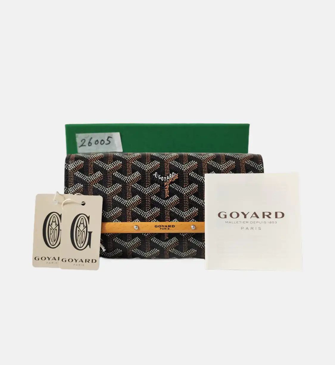 Goyard GOYARD Monte-Carlo mini black coated canvas print wallet silver hardware Size ONE SIZE - 8 Thumbnail