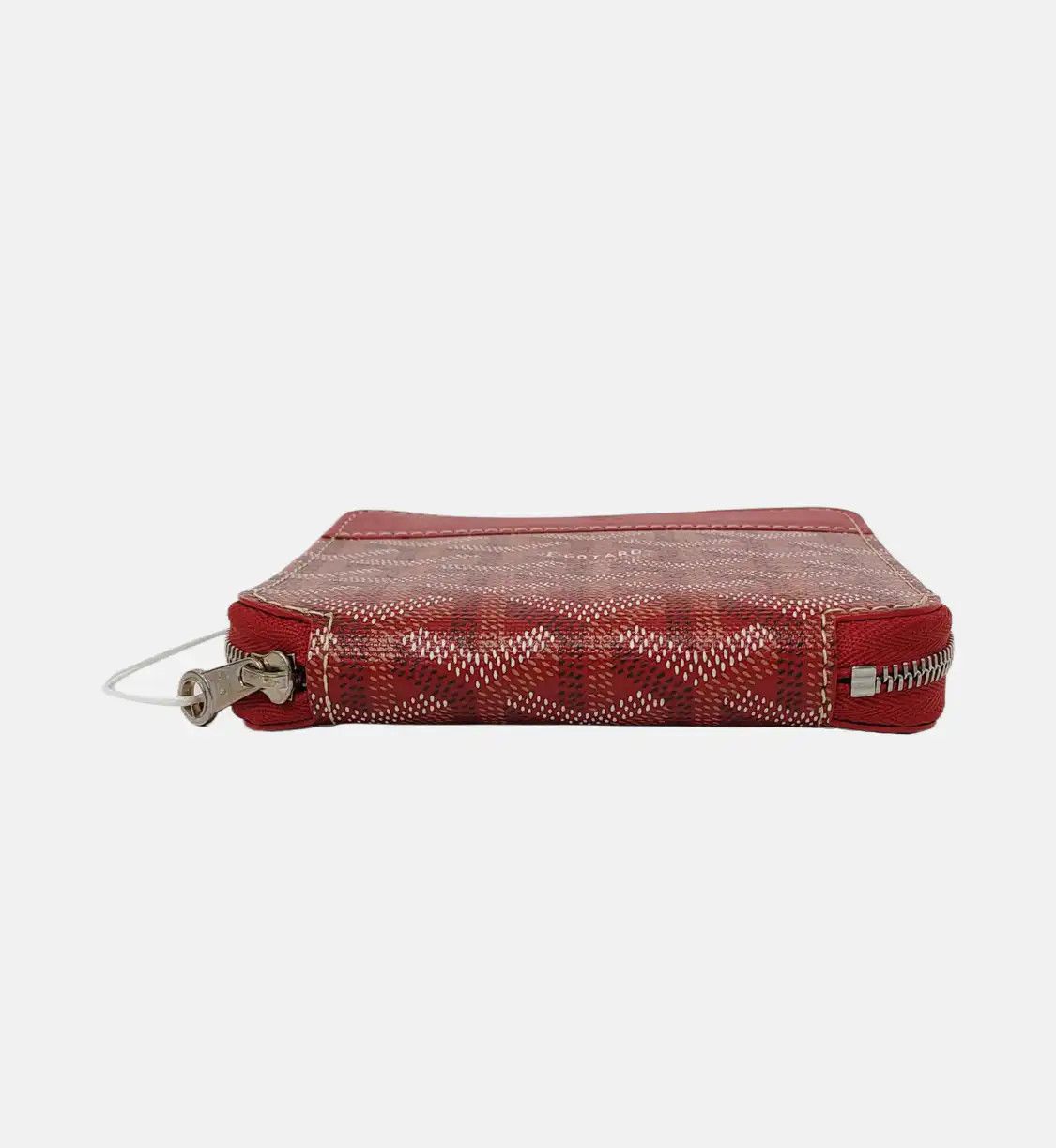 Goyard GOYARD Saint-Marc red coated canvas wallet silver hardware Size ONE SIZE - 6 Thumbnail