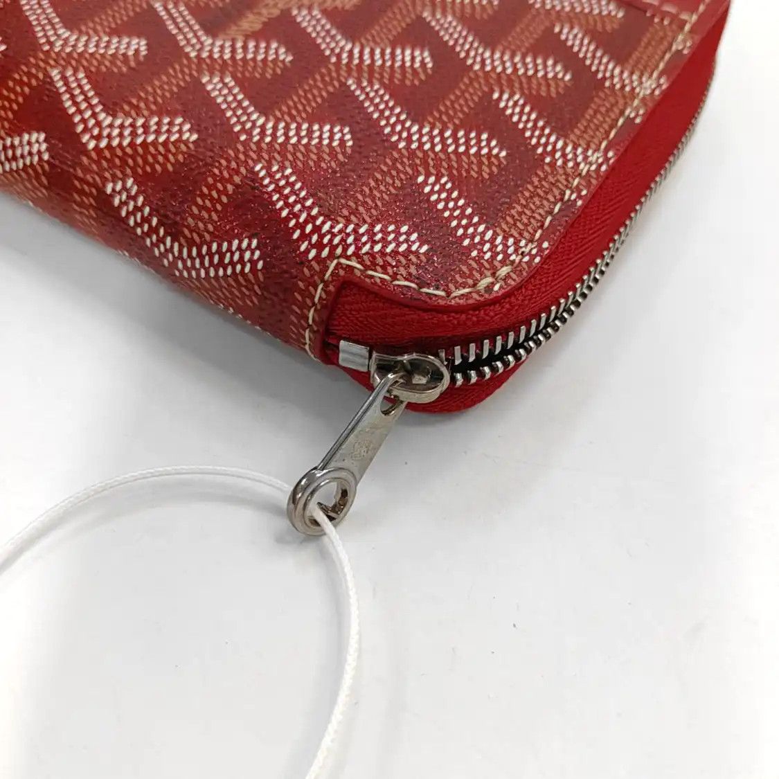 Goyard GOYARD Saint-Marc red coated canvas wallet silver hardware Size ONE SIZE - 11 Thumbnail