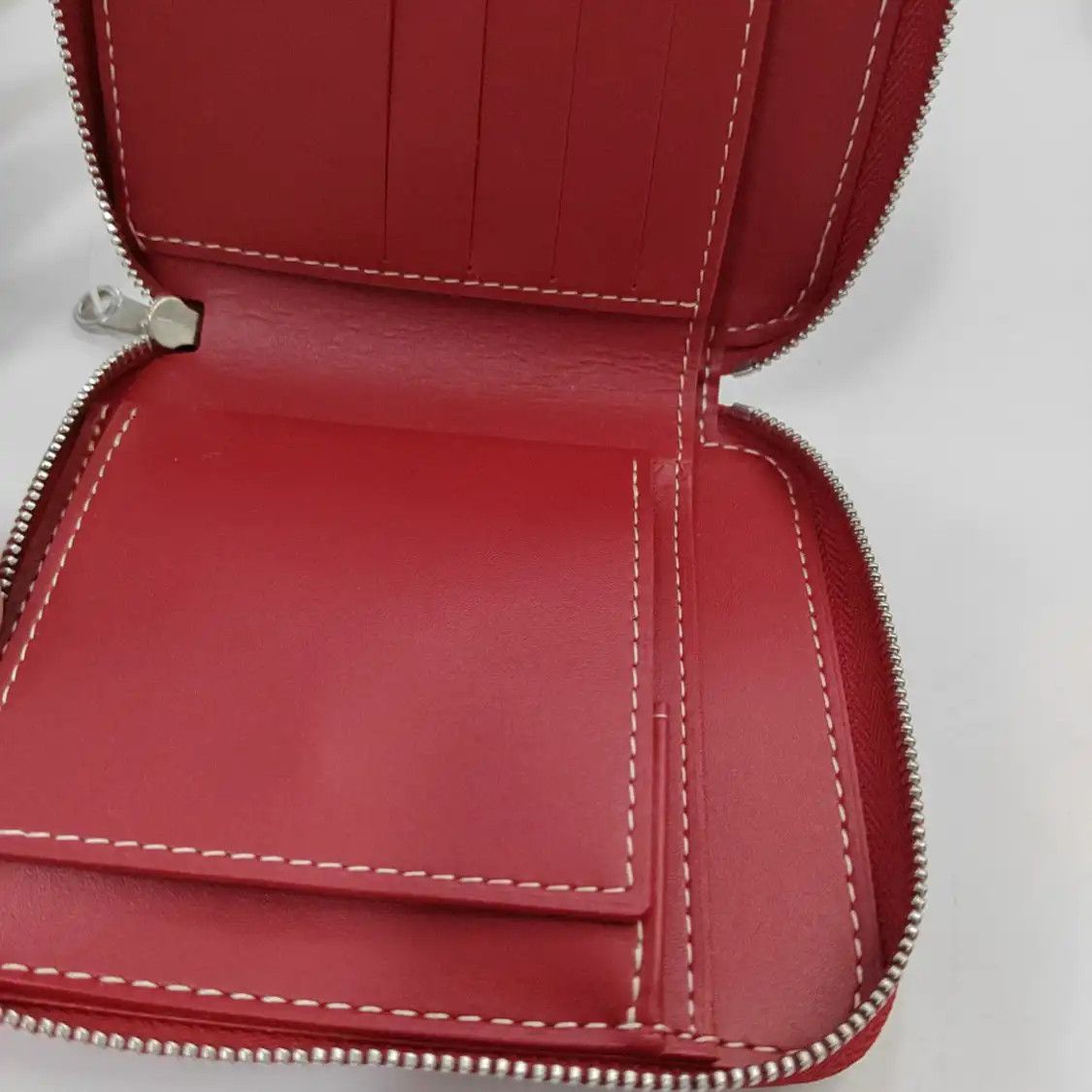 Goyard GOYARD Saint-Marc red coated canvas wallet silver hardware Size ONE SIZE - 7 Thumbnail