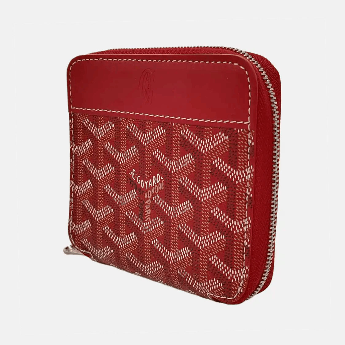 Goyard GOYARD Saint-Marc red coated canvas wallet silver hardware Size ONE SIZE - 3 Thumbnail