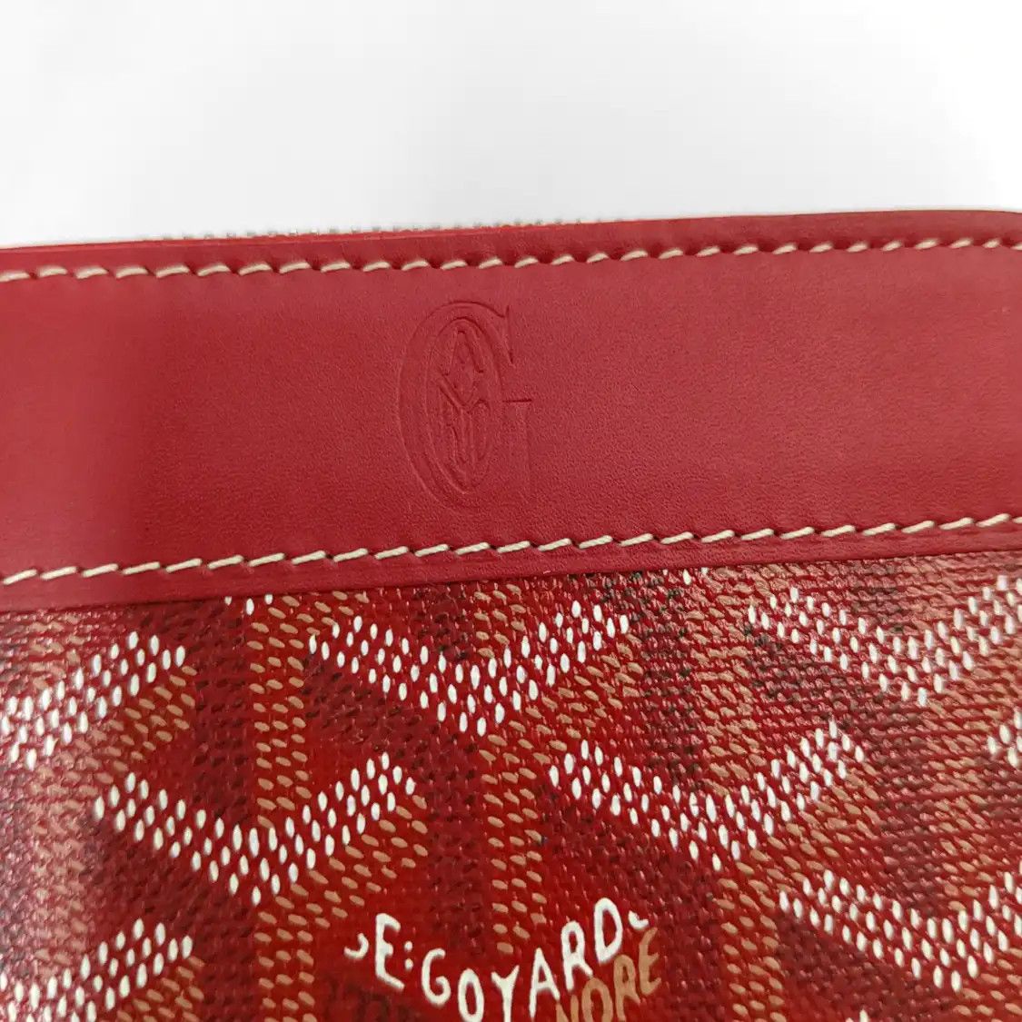Goyard GOYARD Saint-Marc red coated canvas wallet silver hardware Size ONE SIZE - 9 Thumbnail
