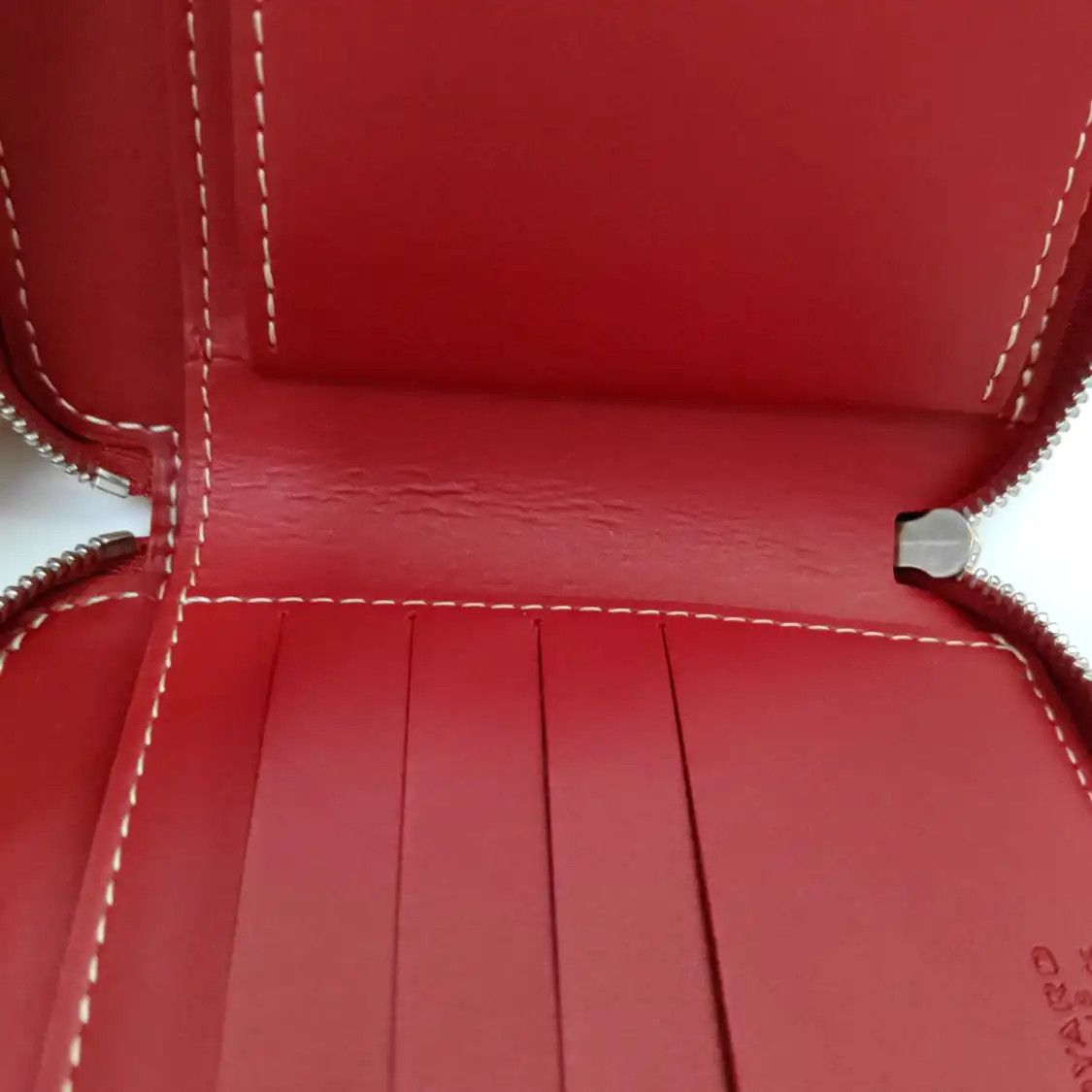 Goyard GOYARD Saint-Marc red coated canvas wallet silver hardware Size ONE SIZE - 12 Thumbnail