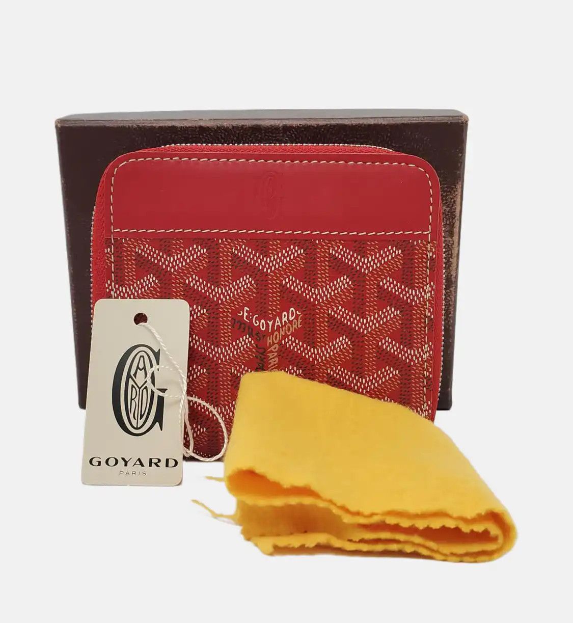 Goyard GOYARD Saint-Marc red coated canvas wallet silver hardware Size ONE SIZE - 8 Thumbnail