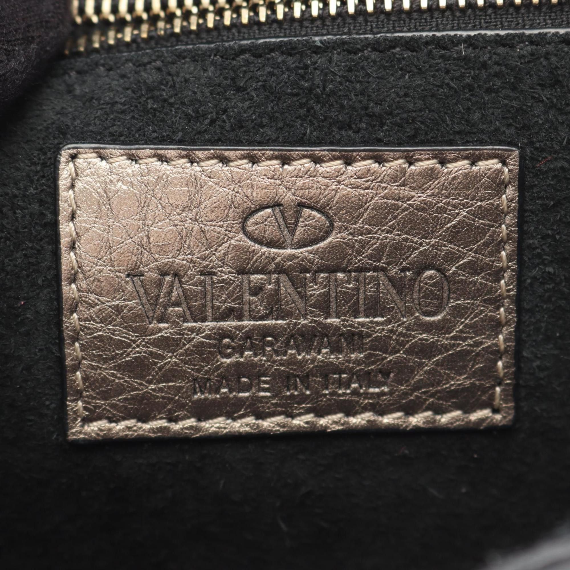 Valentino Valentino Rockstud shoulder bag, leather, women's, gold Size ONE SIZE - 4 Thumbnail