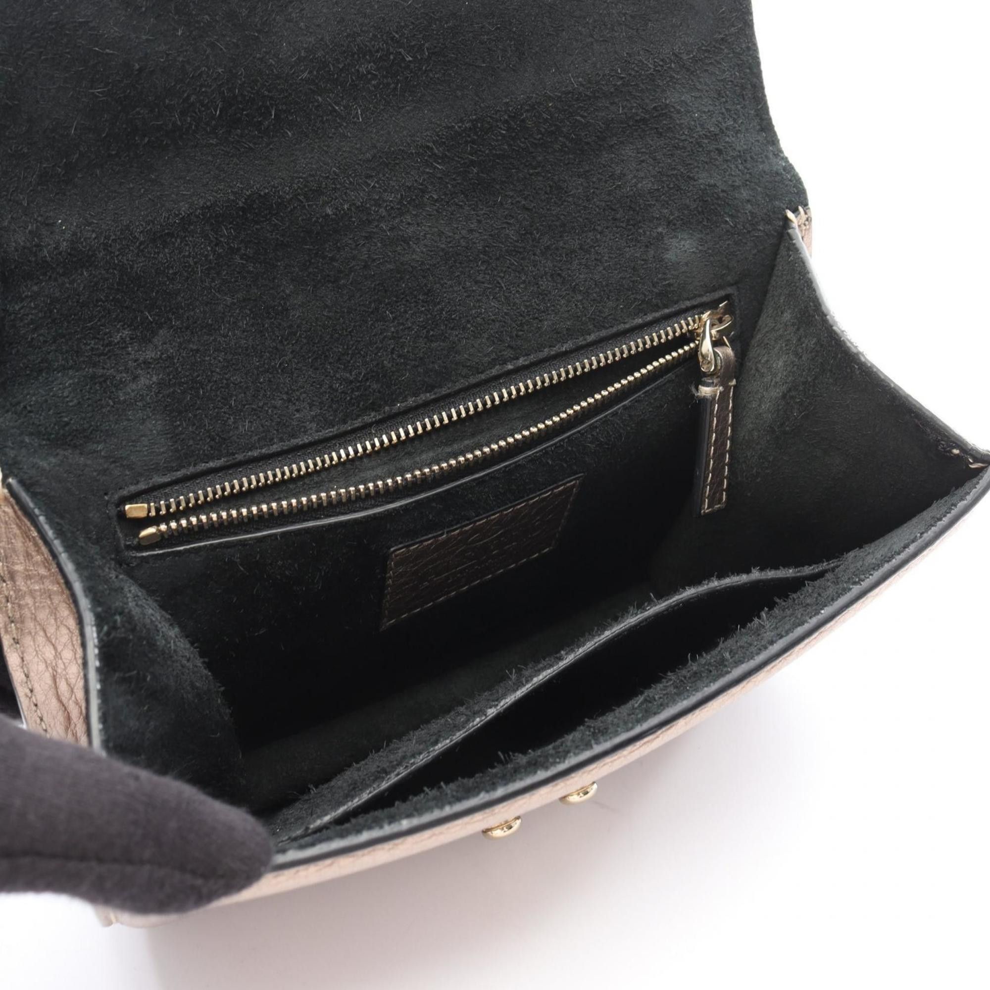 Valentino Valentino Rockstud shoulder bag, leather, women's, gold Size ONE SIZE - 3 Thumbnail