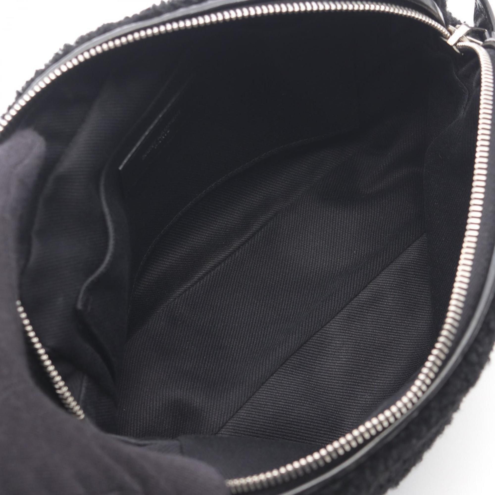 Yves Saint Laurent Yves Saint Laurent Saint Laurent Paris LOU CAMERA BAG, a shoulder bag with leather boa lining, black, for women, item number 520534. Size ONE SIZE - 3 Thumbnail