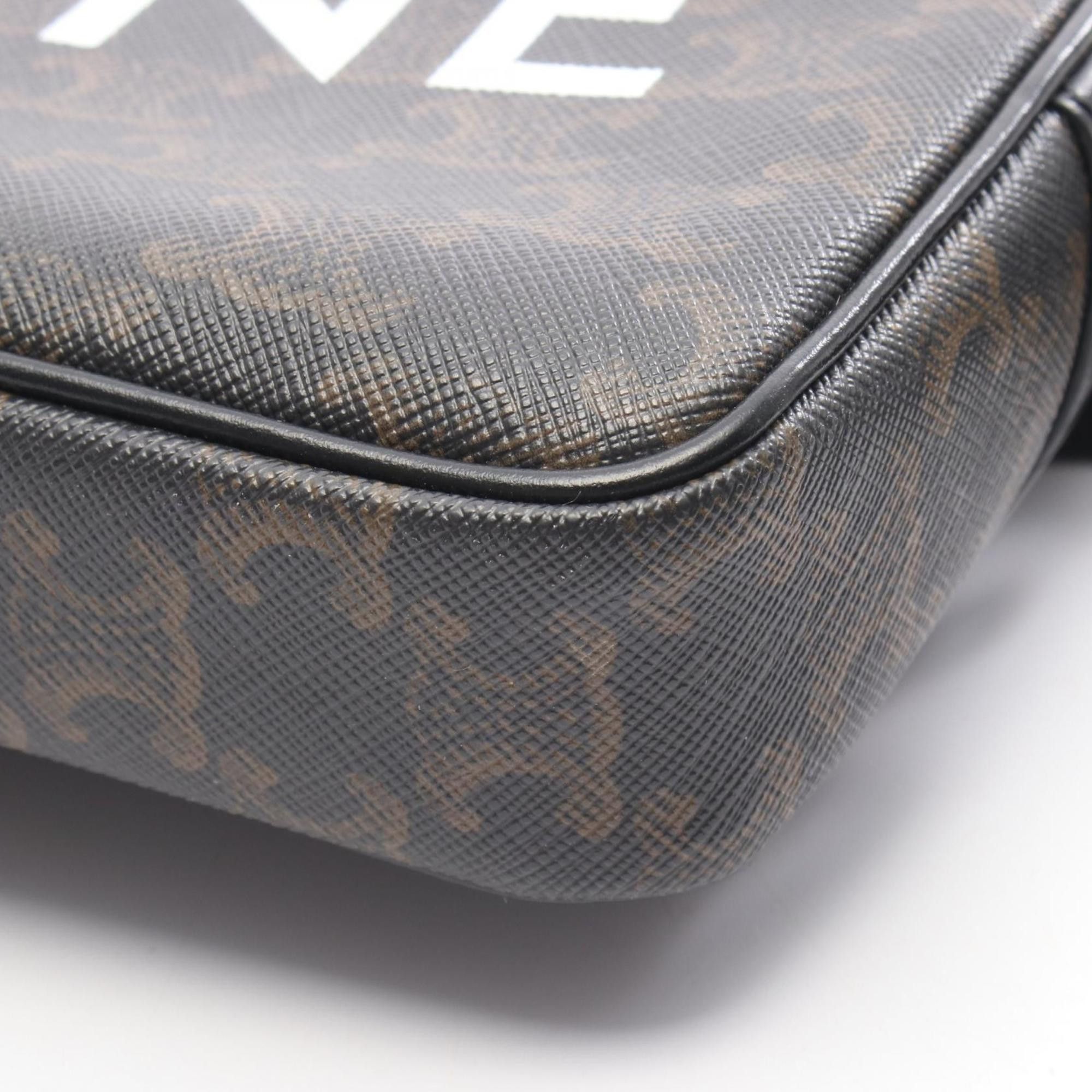 Celine Celine Triomphe Medium Messenger Bag, Shoulder Coated Canvas and Leather, Women's, Black Brown, 194502 Size ONE SIZE - 5 Thumbnail