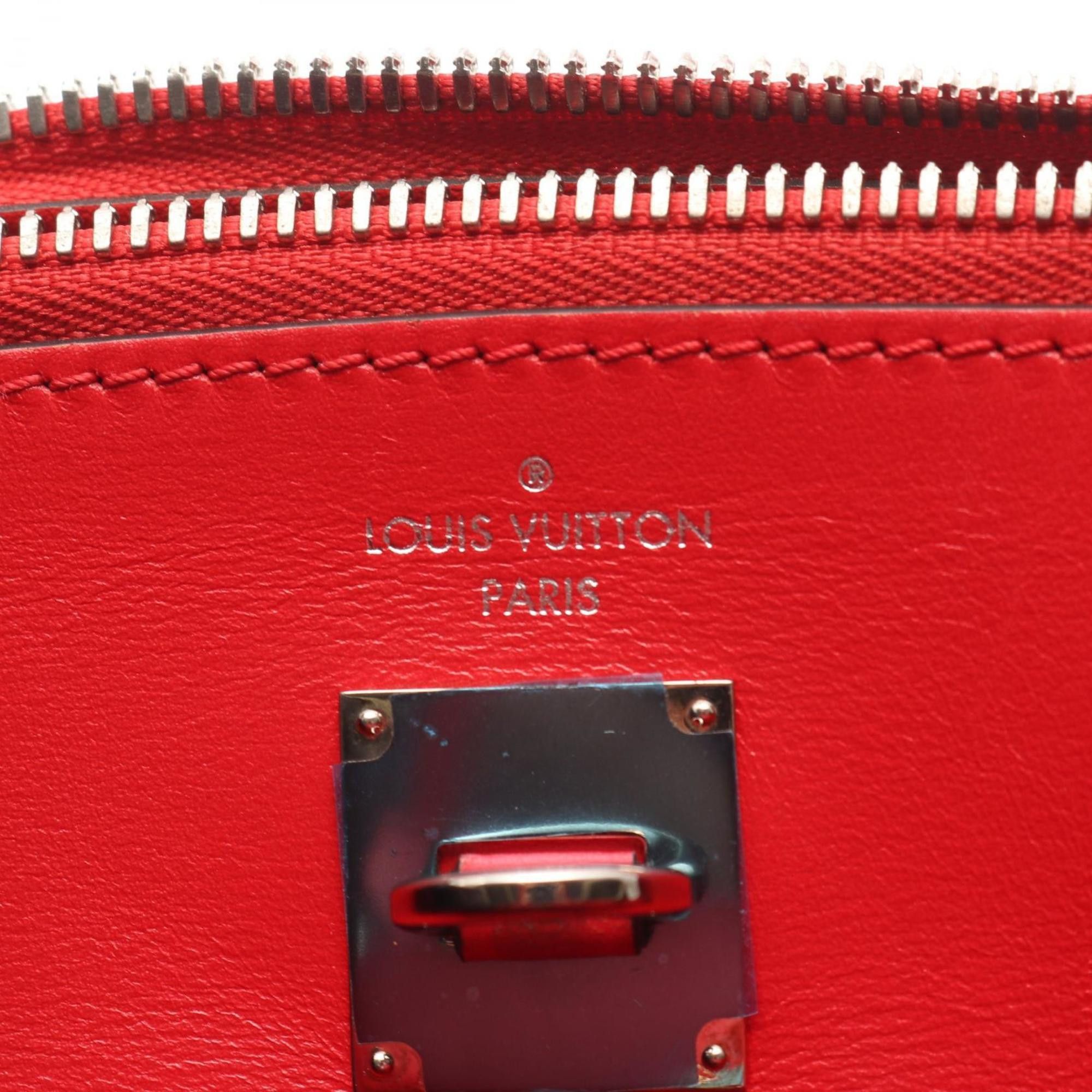 Louis Vuitton Louis Vuitton City Steamer MM Handbag, Leather, Women's, Red, M51027 Size ONE SIZE - 4 Thumbnail