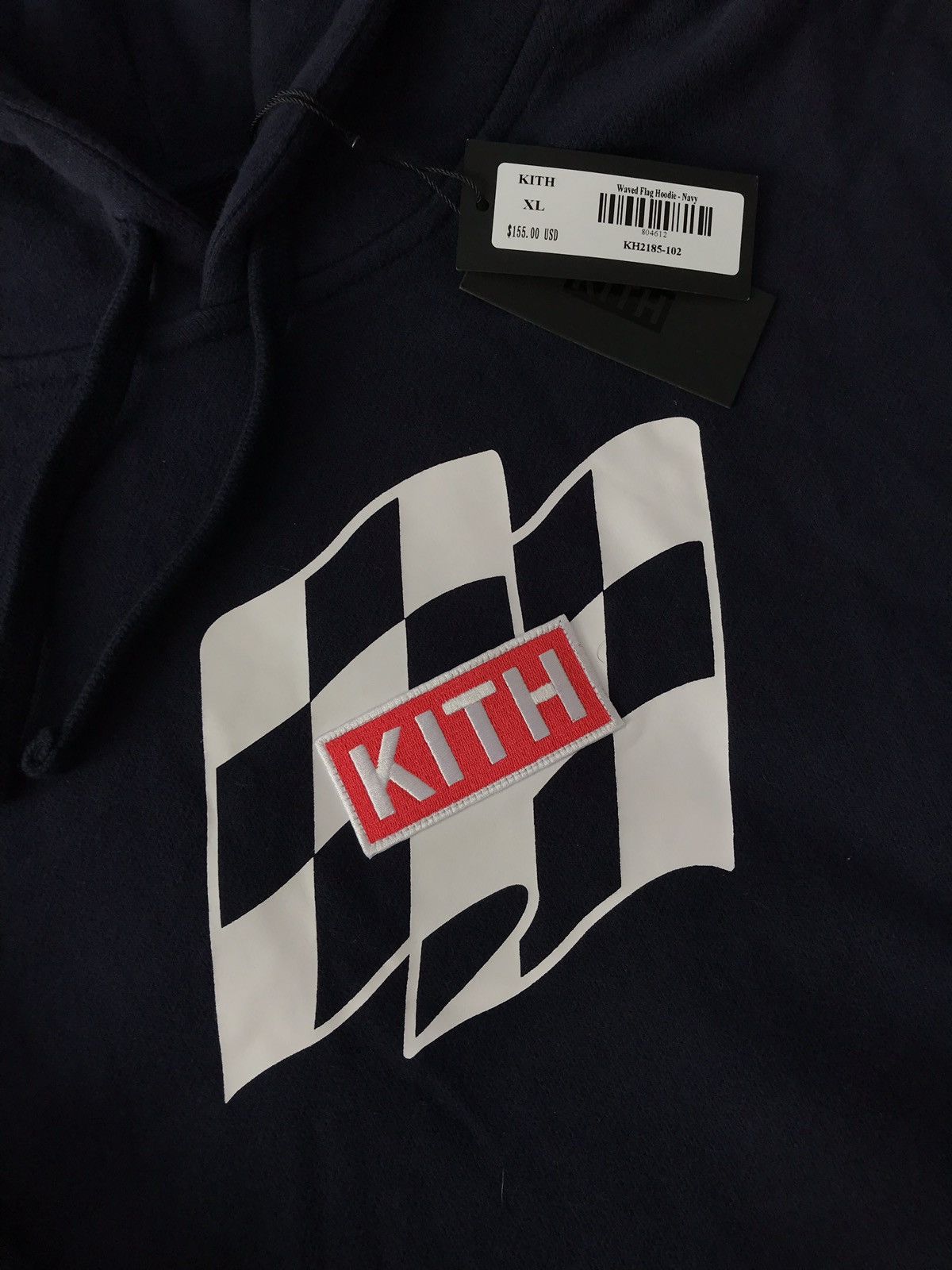 Kith Kith Waved Flag Hoodie Navy and Kith 3D L/S Set Tee White | Grailed