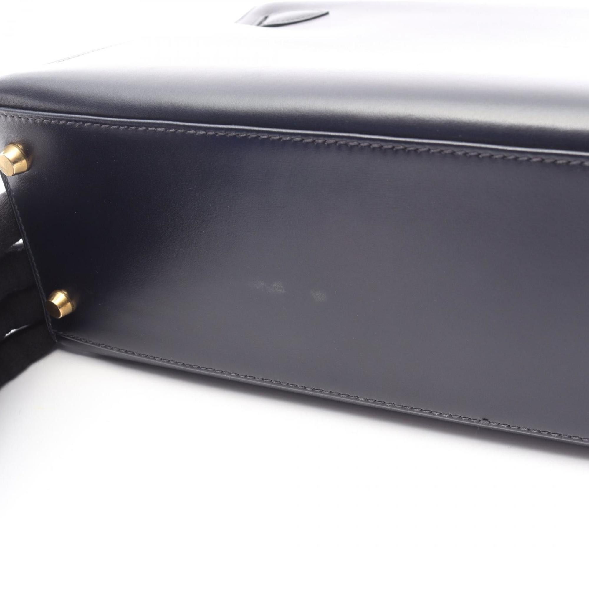 Hermes Hermes Hermès Kelly 28 handbag in box calf leather, navy. Size ONE SIZE - 12 Thumbnail
