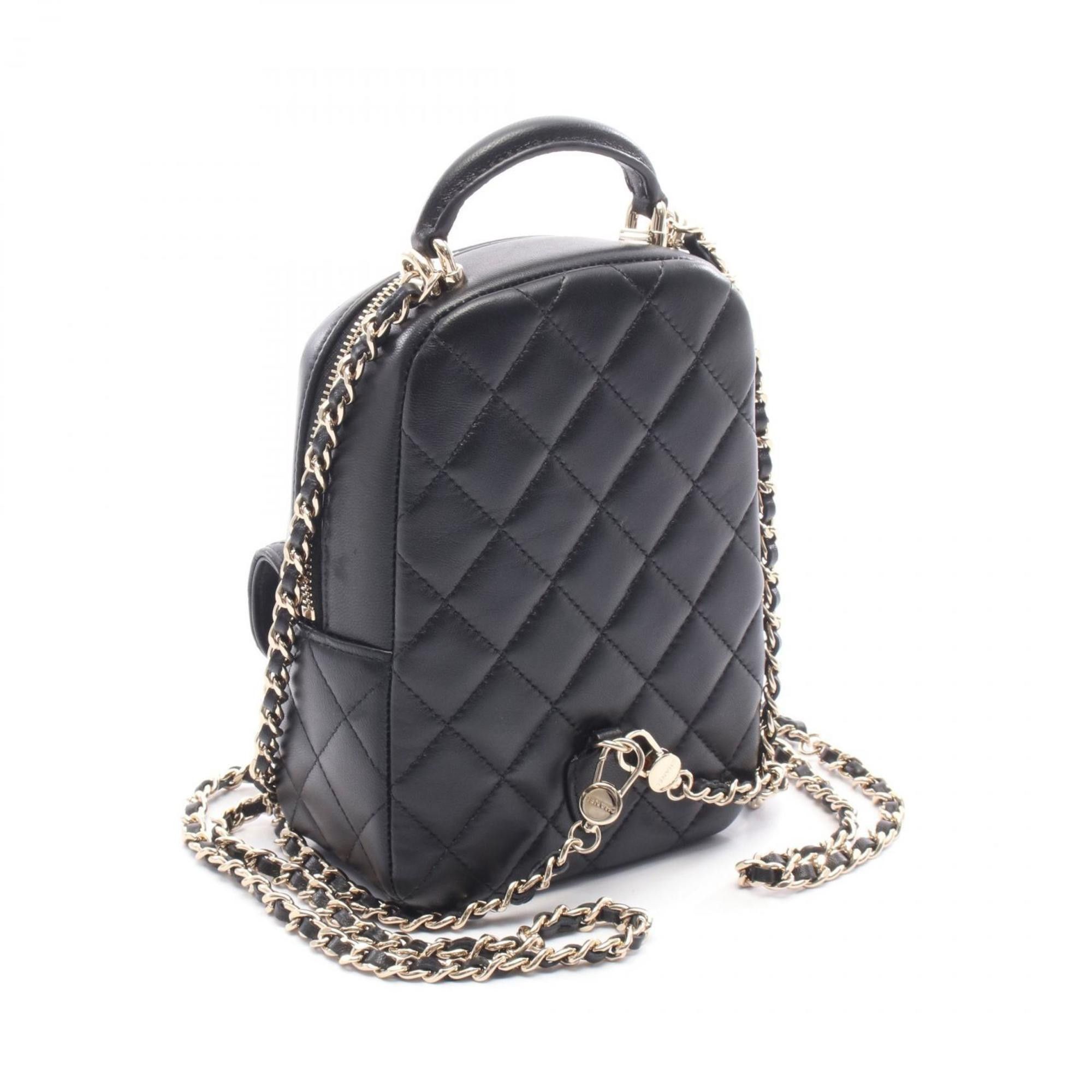 Chanel CHANEL Matelasse Backpack/Handbag, Leather, Women's, Black, AP3753 Size ONE SIZE - 2 Thumbnail