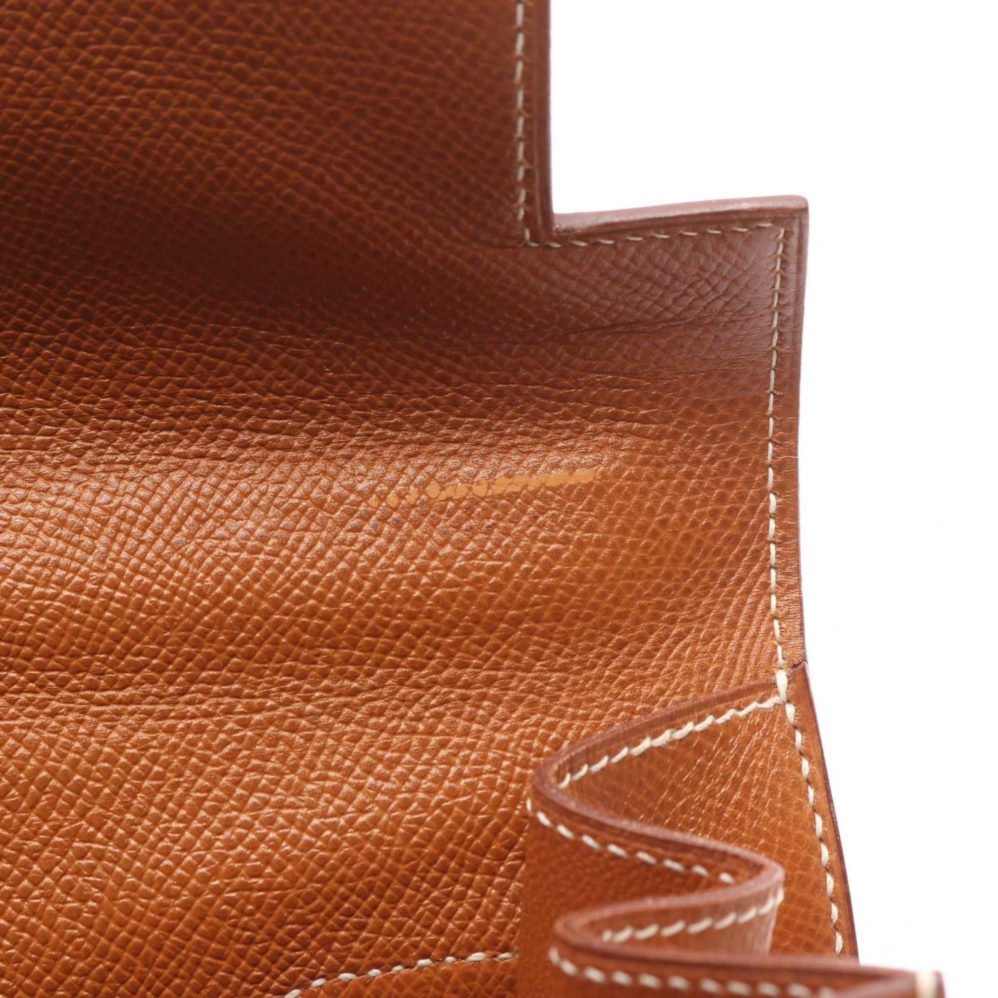 Hermes Hermes Hermès Kelly 32 handbag, canvas and leather, Toile H, Couchvel women's, beige, brown, gold Size ONE SIZE - 13 Thumbnail