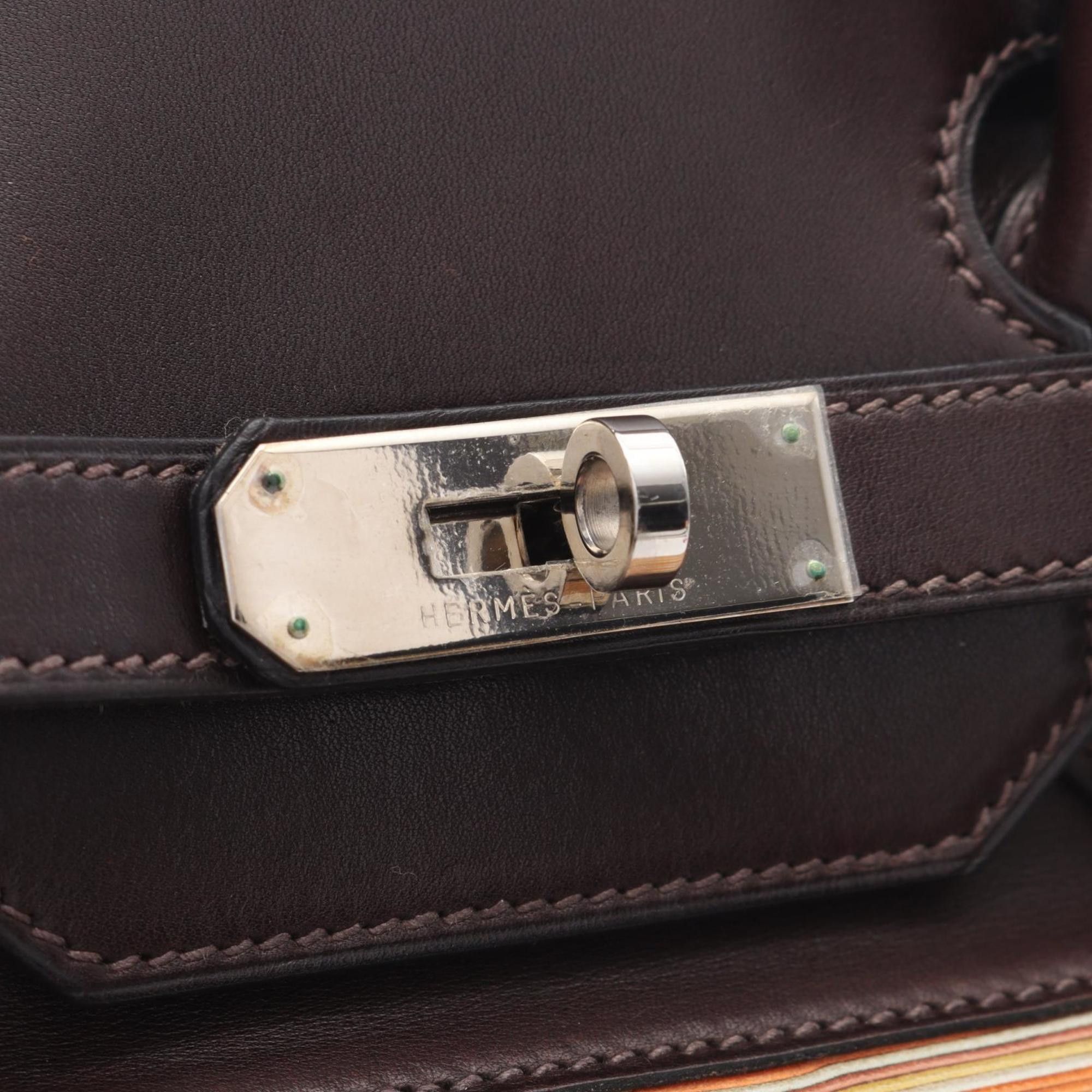 Hermes Hermes Hermès Birkin 35 handbag in calfskin leather with Vau Barenia Vibrato, available brown and multicolor. Size ONE SIZE - 11 Thumbnail