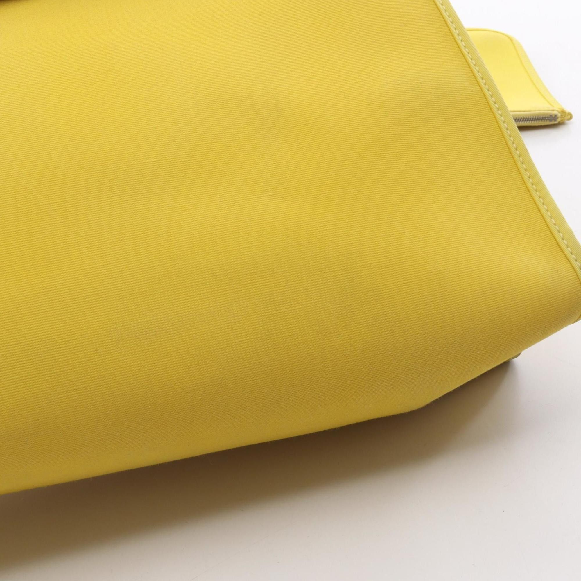 Hermes Hermes Herbag Zip PM Handbag, Canvas Leather Toile Officier Vache Hunter, Women's, Yellow/Burgundy Size ONE SIZE - 14 Thumbnail