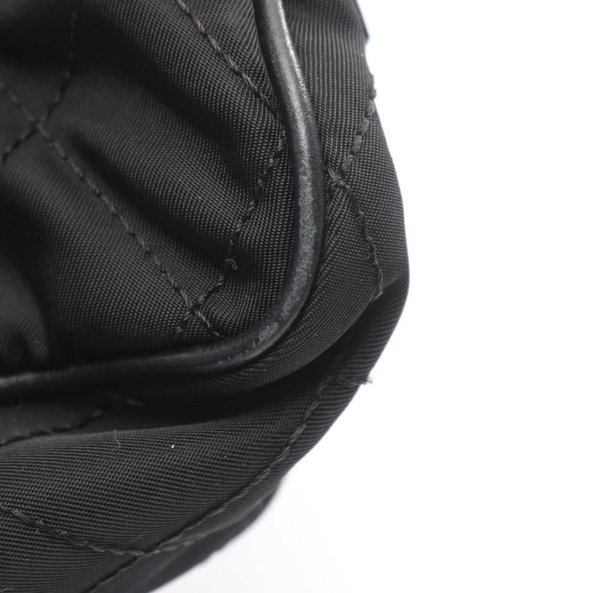 Prada Prada waist bag handbag nylon leather women's black Size ONE SIZE - 6 Thumbnail