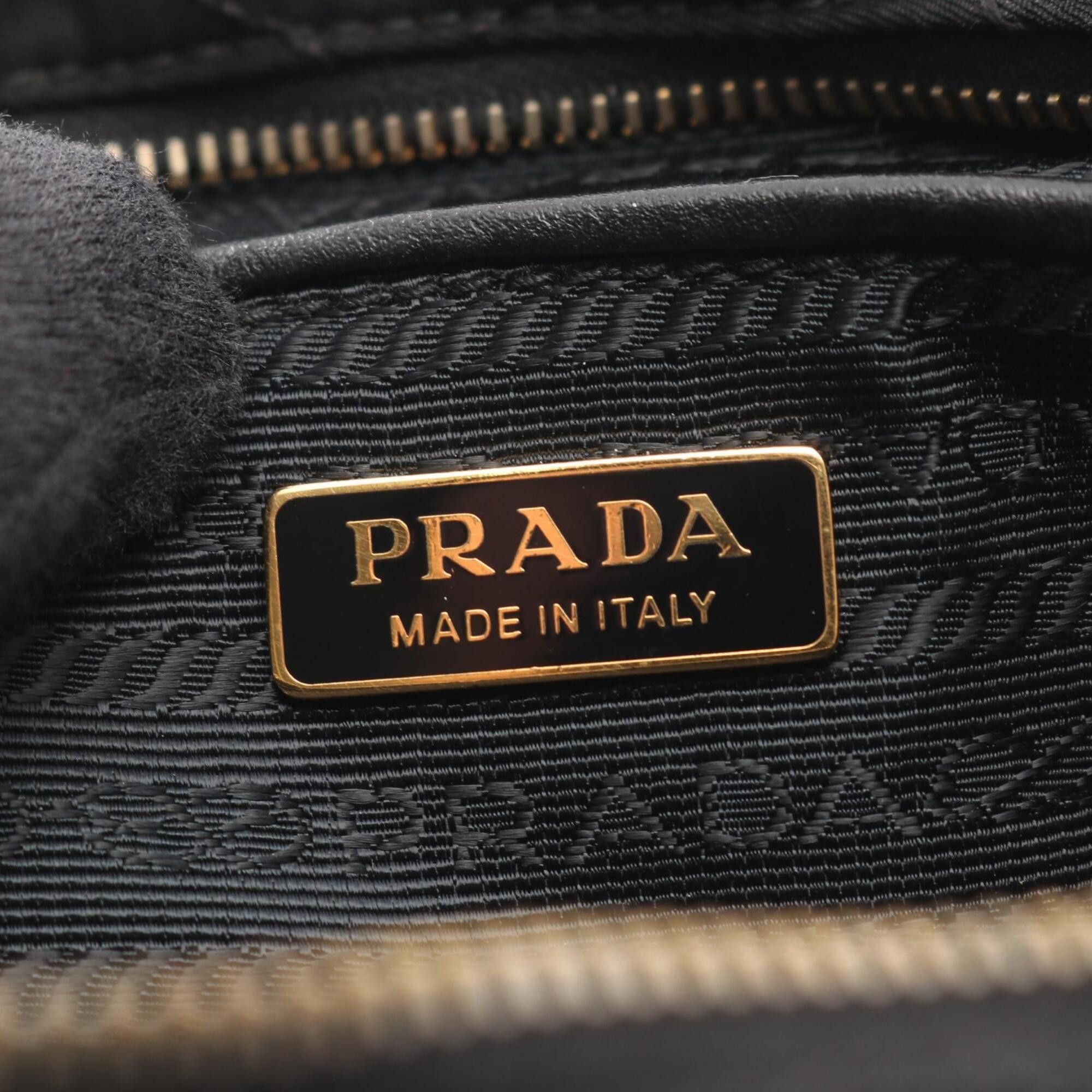 Prada Prada waist bag handbag nylon leather women's black Size ONE SIZE - 4 Thumbnail