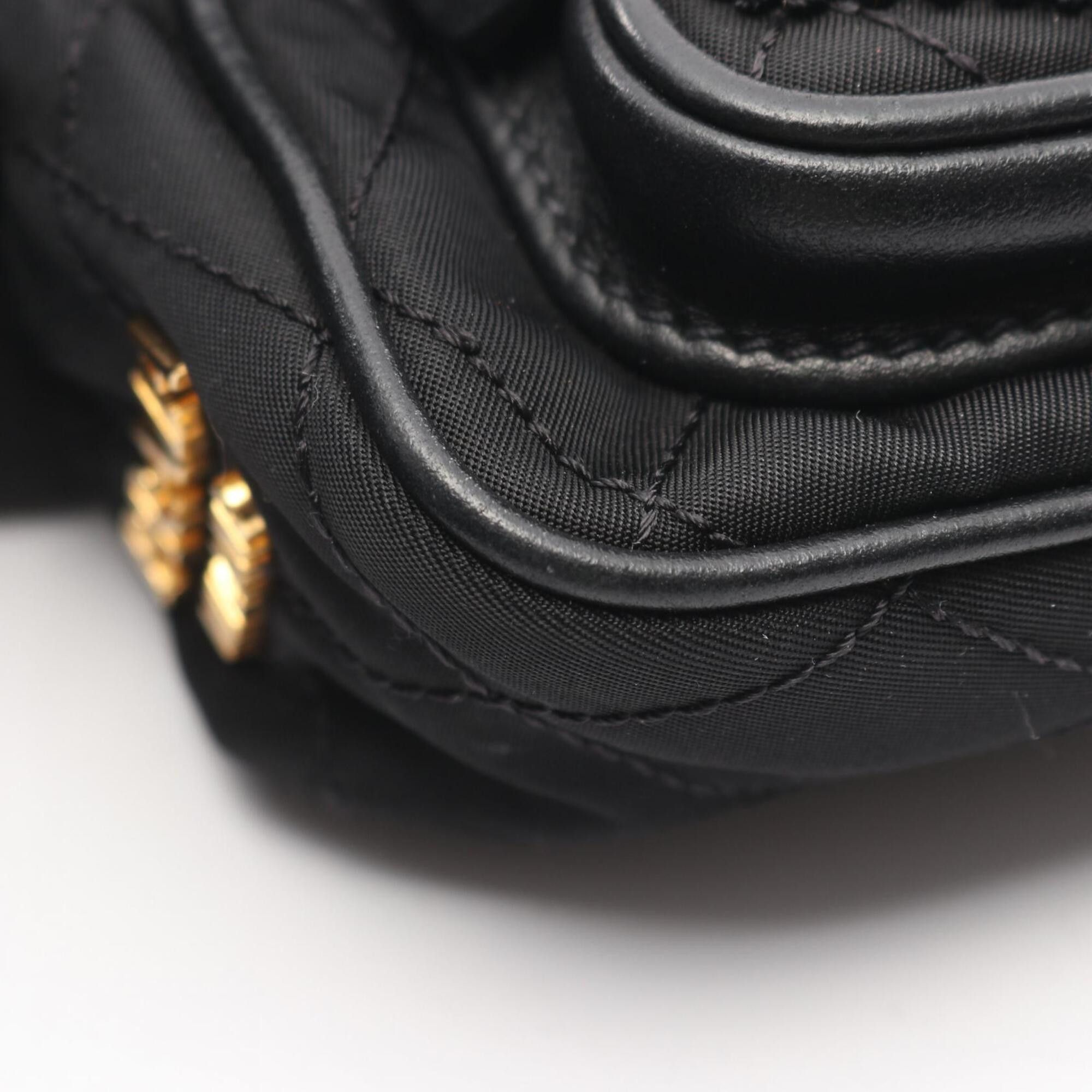 Prada Prada waist bag handbag nylon leather women's black Size ONE SIZE - 5 Thumbnail