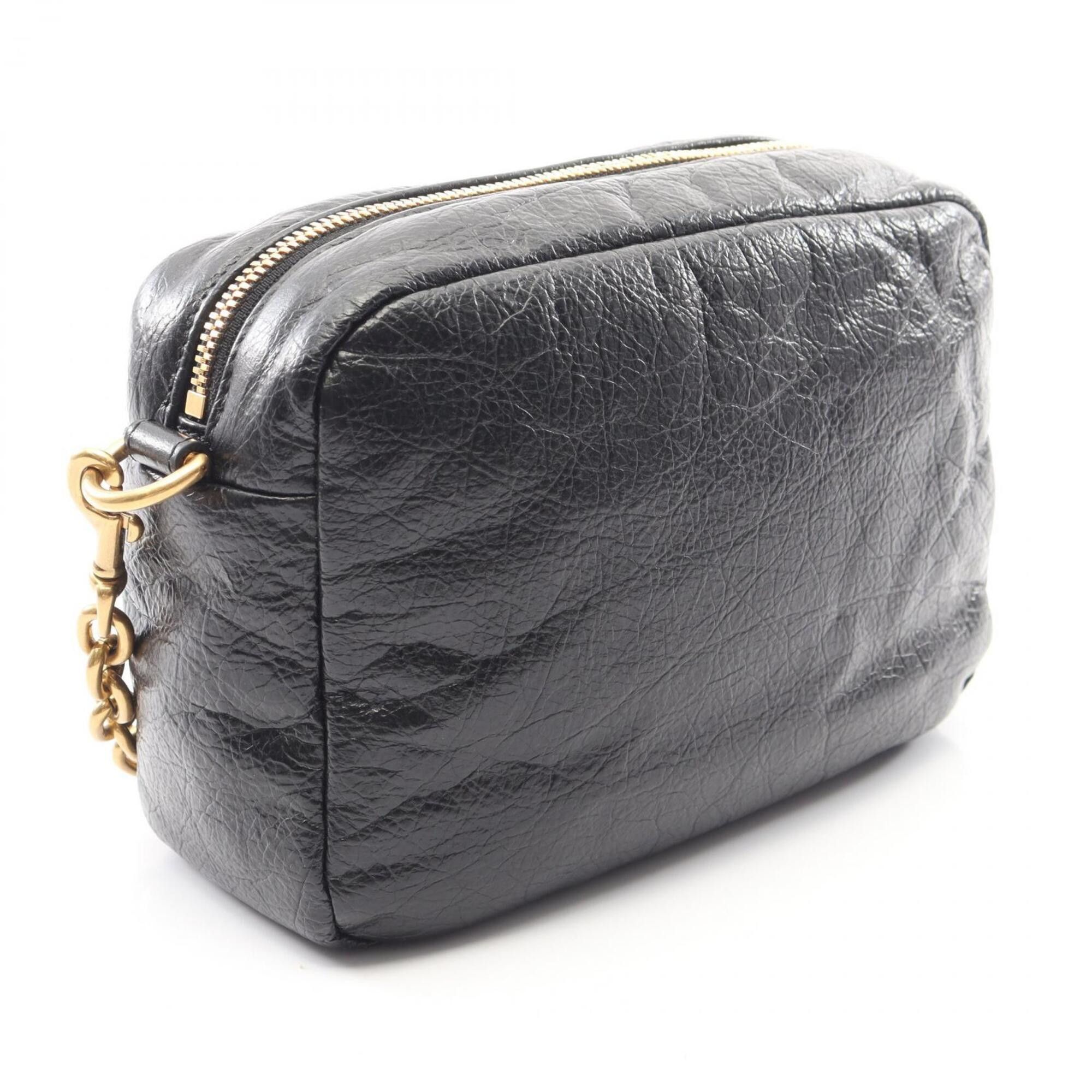 Balenciaga Balenciaga MONACO XS Camera Bag, Shoulder Handbag, Leather, Women's, Black (806459) Size ONE SIZE - 2 Thumbnail