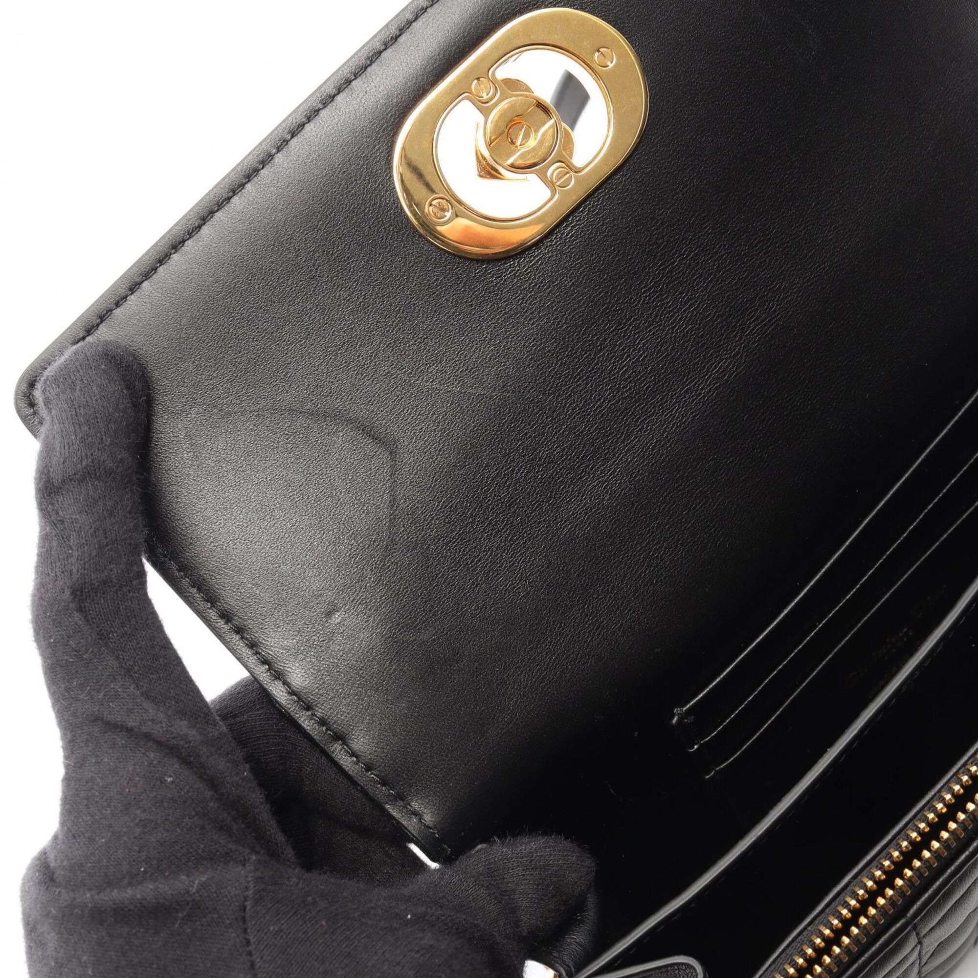 Dior Christian Dior Dior MISS CARO Mini Bag Macro Cannage Shoulder Handbag Leather Women's Black S5169UDAX Size ONE SIZE - 5 Thumbnail