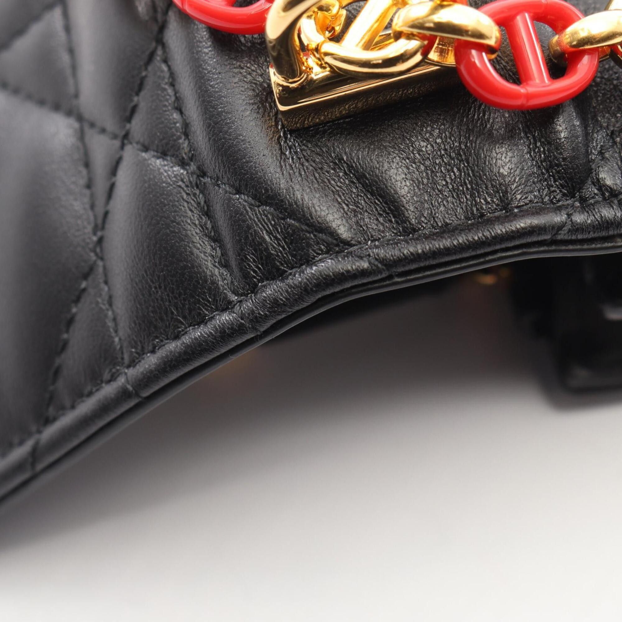 Dior Christian Dior Dior MISS CARO Mini Bag Macro Cannage Shoulder Handbag Leather Women's Black S5169UDAX Size ONE SIZE - 7 Thumbnail