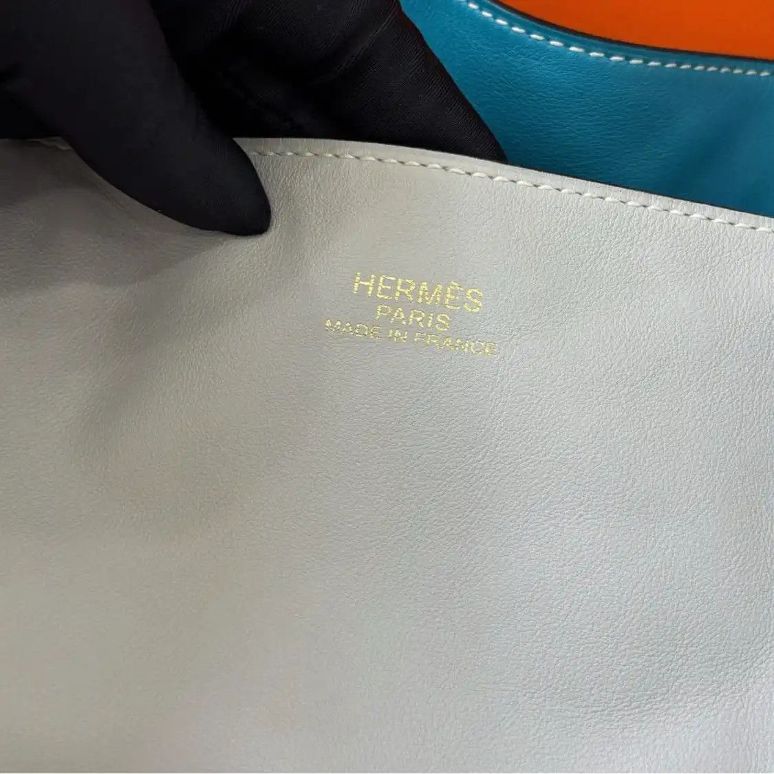 Hermes Hermes Double Sens 35 denim blue Swift cowhide leather shoulder bag Size ONE SIZE - 9 Thumbnail