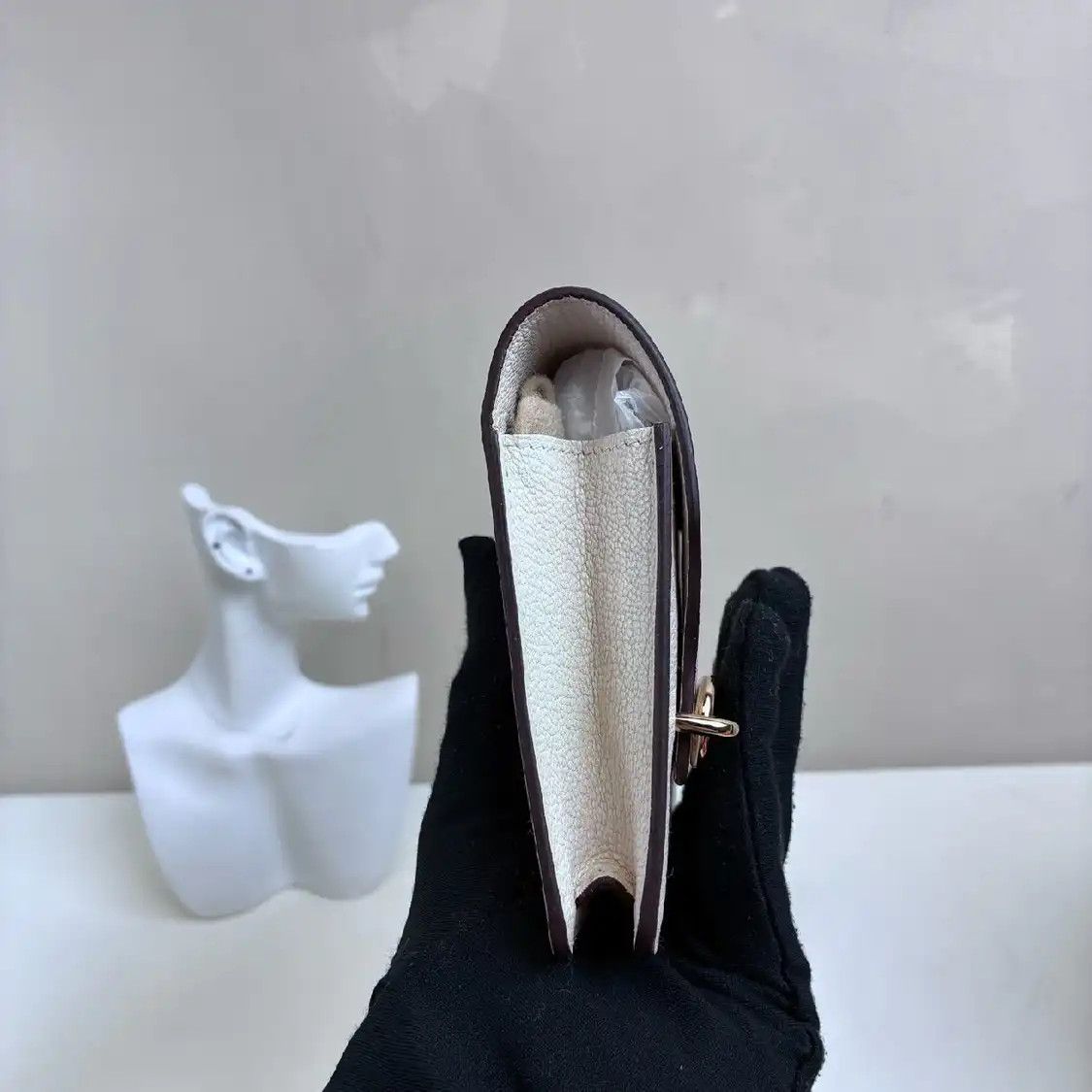 Hermes Hermes Roulis White Evercolor cowhide leather Roulis clutch gold hardware U Size ONE SIZE - 2 Thumbnail