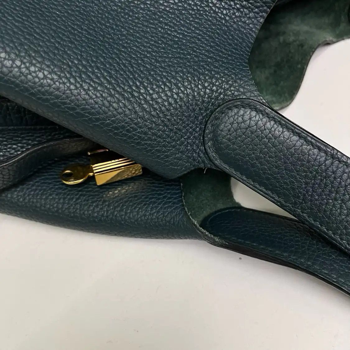 Hermes Hermes Picotin Lock 26 Vert Cypres Clemence cowhide leather picotin shoulder bag Size ONE SIZE - 7 Thumbnail