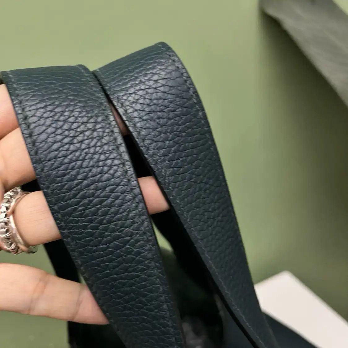 Hermes Hermes Picotin Lock 26 Vert Cypres Clemence cowhide leather picotin shoulder bag Size ONE SIZE - 2 Thumbnail