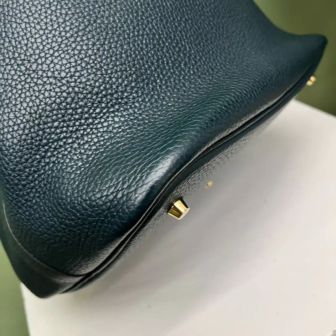 Hermes Hermes Picotin Lock 26 Vert Cypres Clemence cowhide leather picotin shoulder bag Size ONE SIZE - 9 Thumbnail