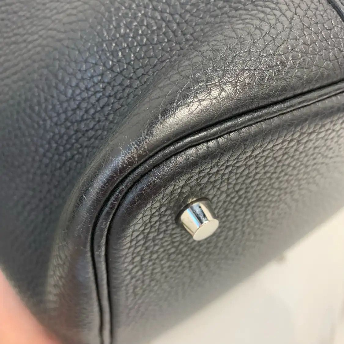 Hermes Hermes Picotin Lock 22 black Clemence cowhide leather picotin shoulder bag silve Size ONE SIZE - 8 Thumbnail