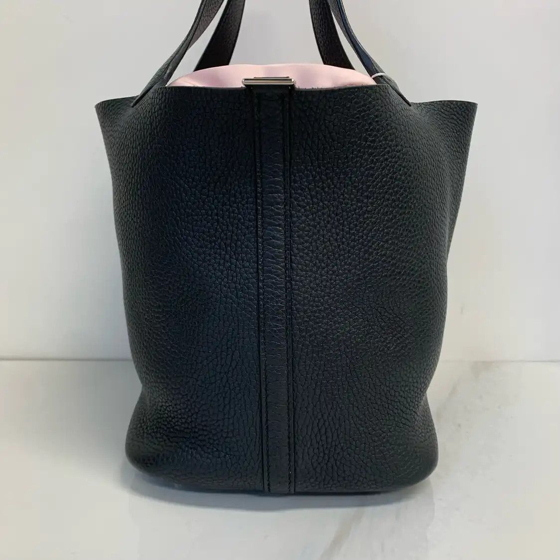 Hermes Hermes Picotin Lock 22 black Clemence cowhide leather picotin shoulder bag silve Size ONE SIZE - 2 Thumbnail