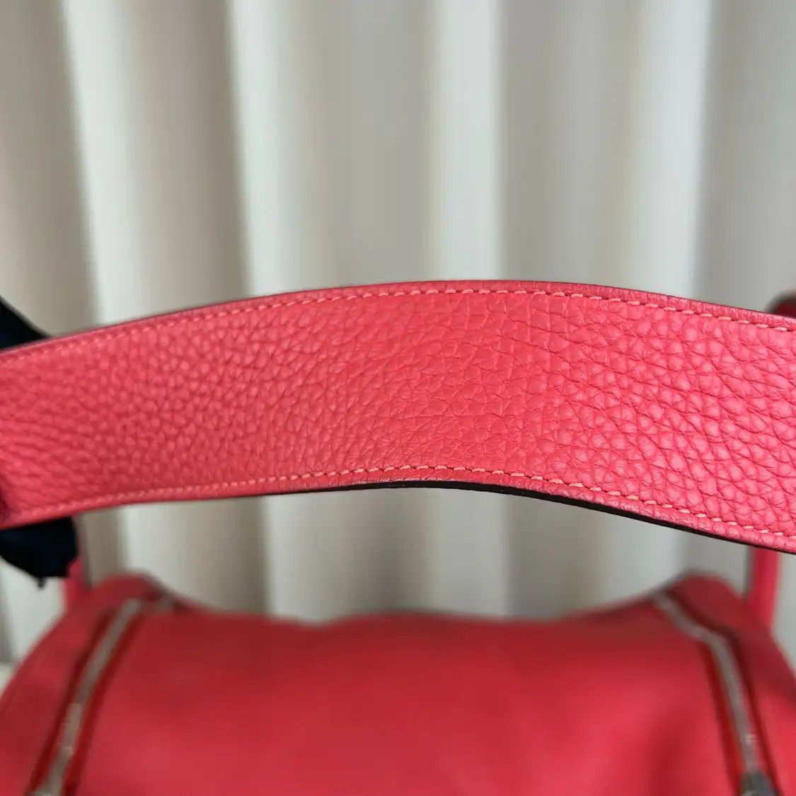 Hermes Hermes Lindy 34 coral red Clemence cowhide leather Lindy bag shoulder bag silver Size ONE SIZE - 9 Thumbnail