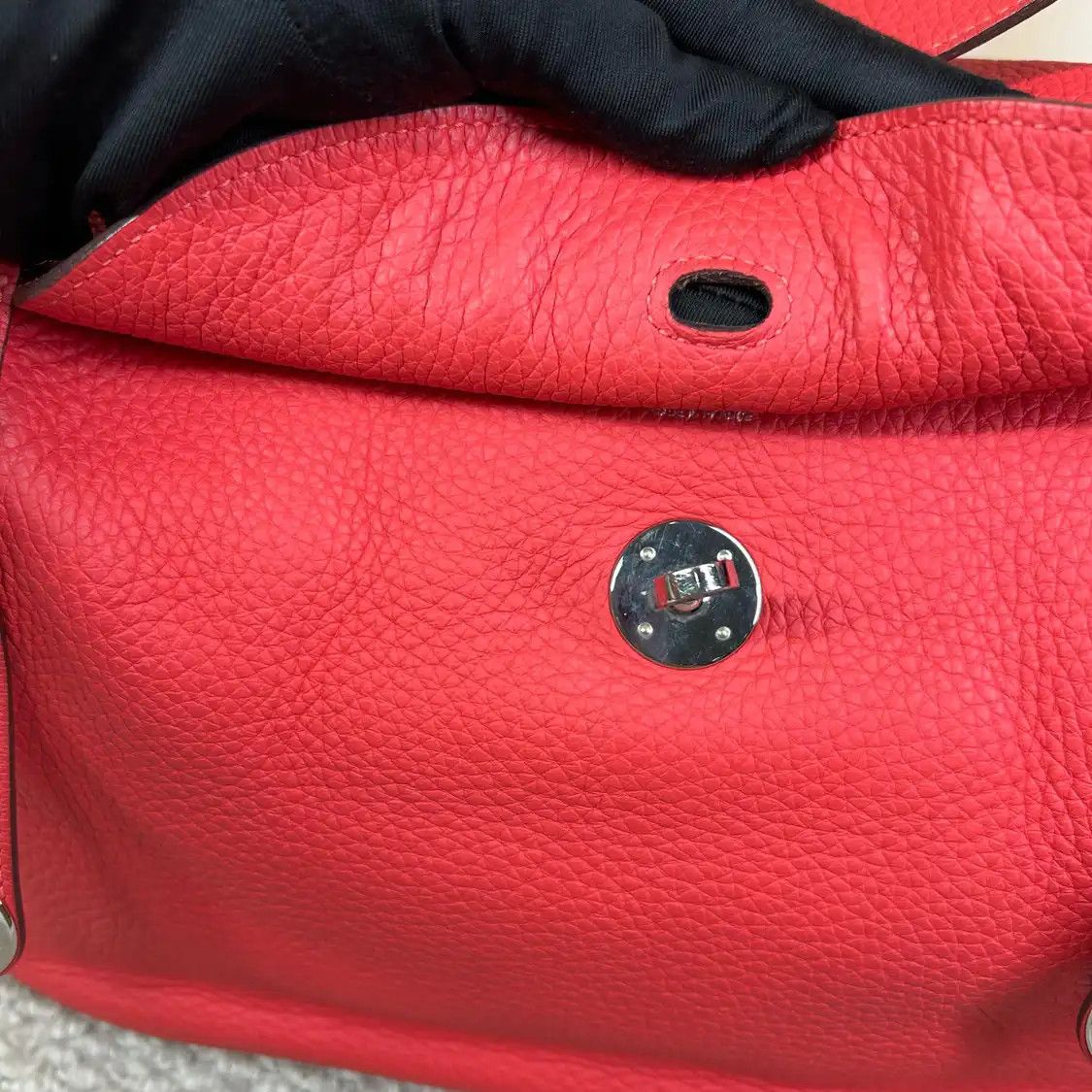 Hermes Hermes Lindy 34 coral red Clemence cowhide leather Lindy bag shoulder bag silver Size ONE SIZE - 10 Thumbnail