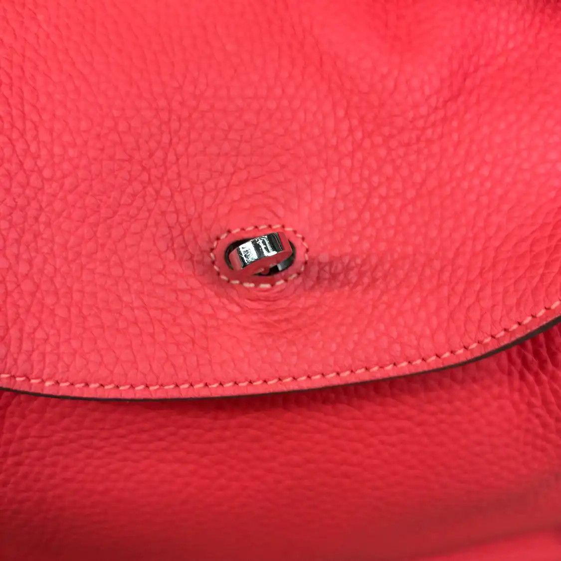 Hermes Hermes Lindy 34 coral red Clemence cowhide leather Lindy bag shoulder bag silver Size ONE SIZE - 8 Thumbnail