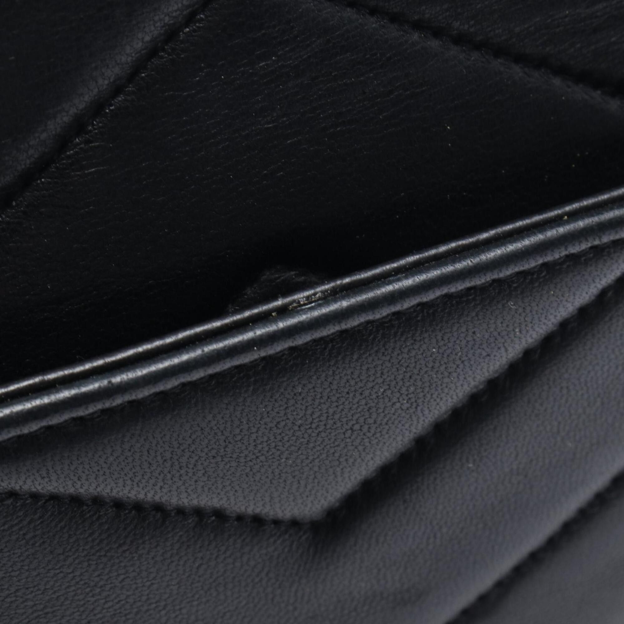 Chanel Chanel Chevron V-stitch Shoulder Bag/Handbag, Lambskin Leather, Women's, Black Size ONE SIZE - 11 Thumbnail