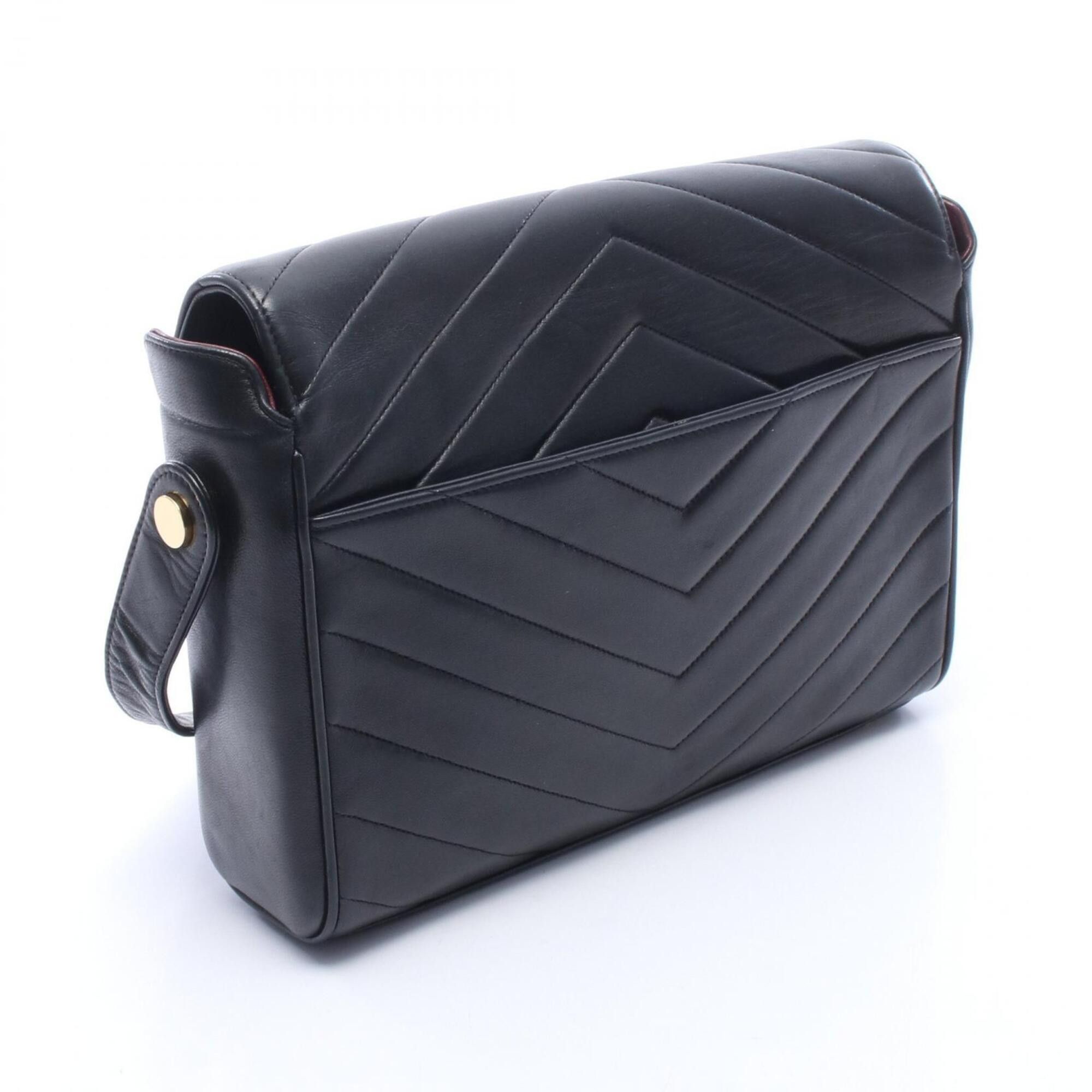 Chanel Chanel Chevron V-stitch Shoulder Bag/Handbag, Lambskin Leather, Women's, Black Size ONE SIZE - 2 Thumbnail