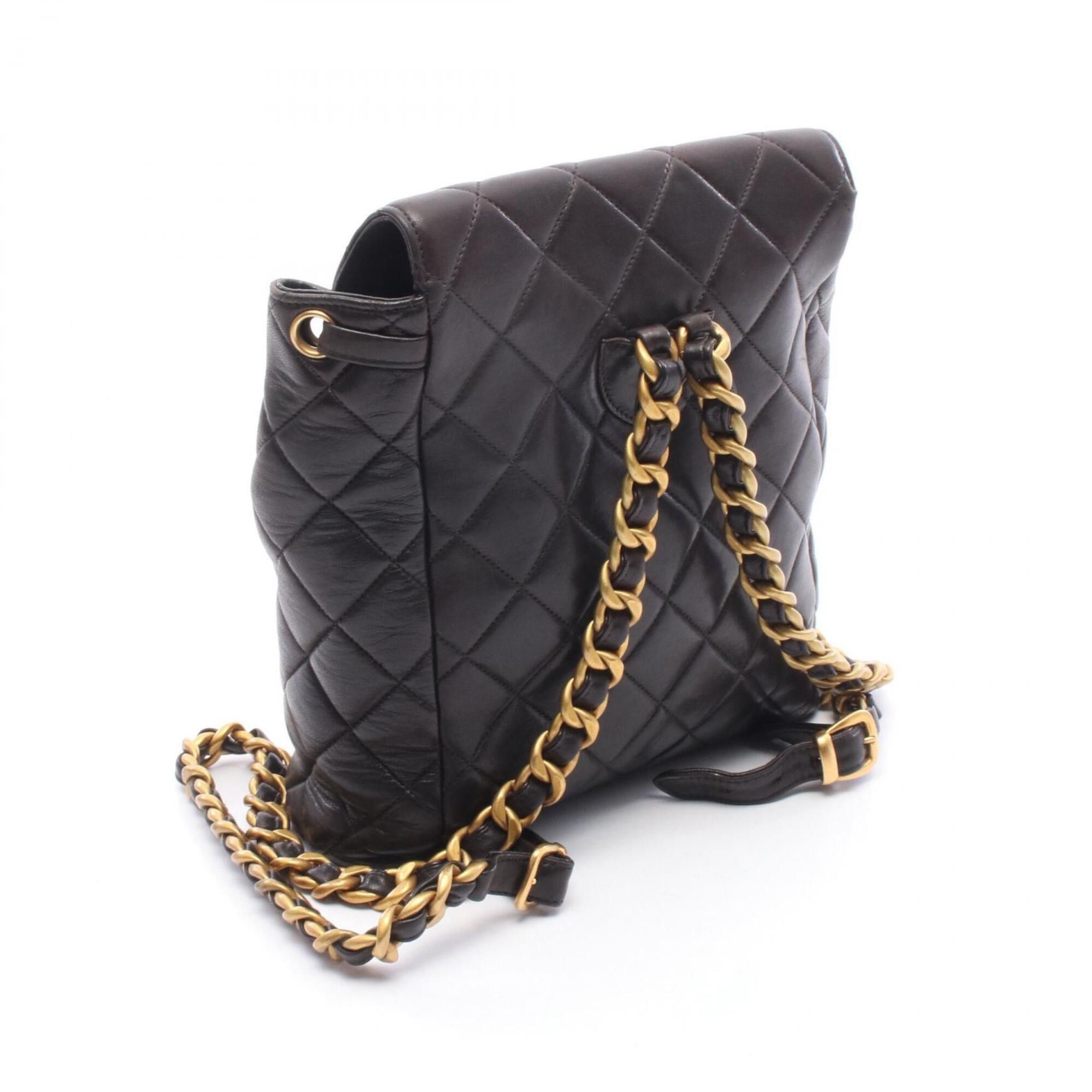 Chanel Chanel Matelassé Backpack/Handbag, Lambskin Leather, Women's, Black Size ONE SIZE - 2 Thumbnail