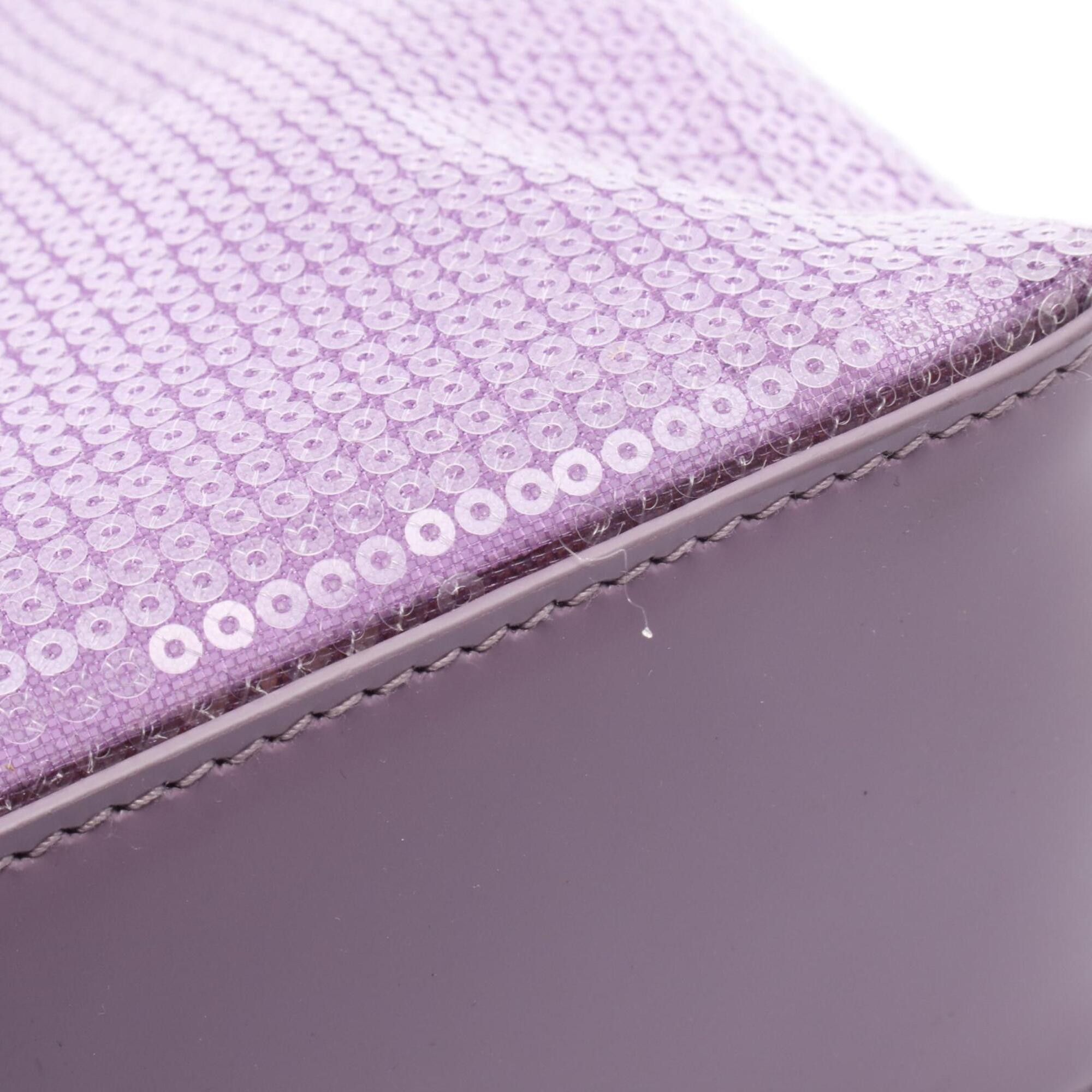 Prada Prada RETE PAILLETTES Sequin Tote Bag Handbag Leather Mesh Women's Purple 1BG417 Size ONE SIZE - 10 Thumbnail