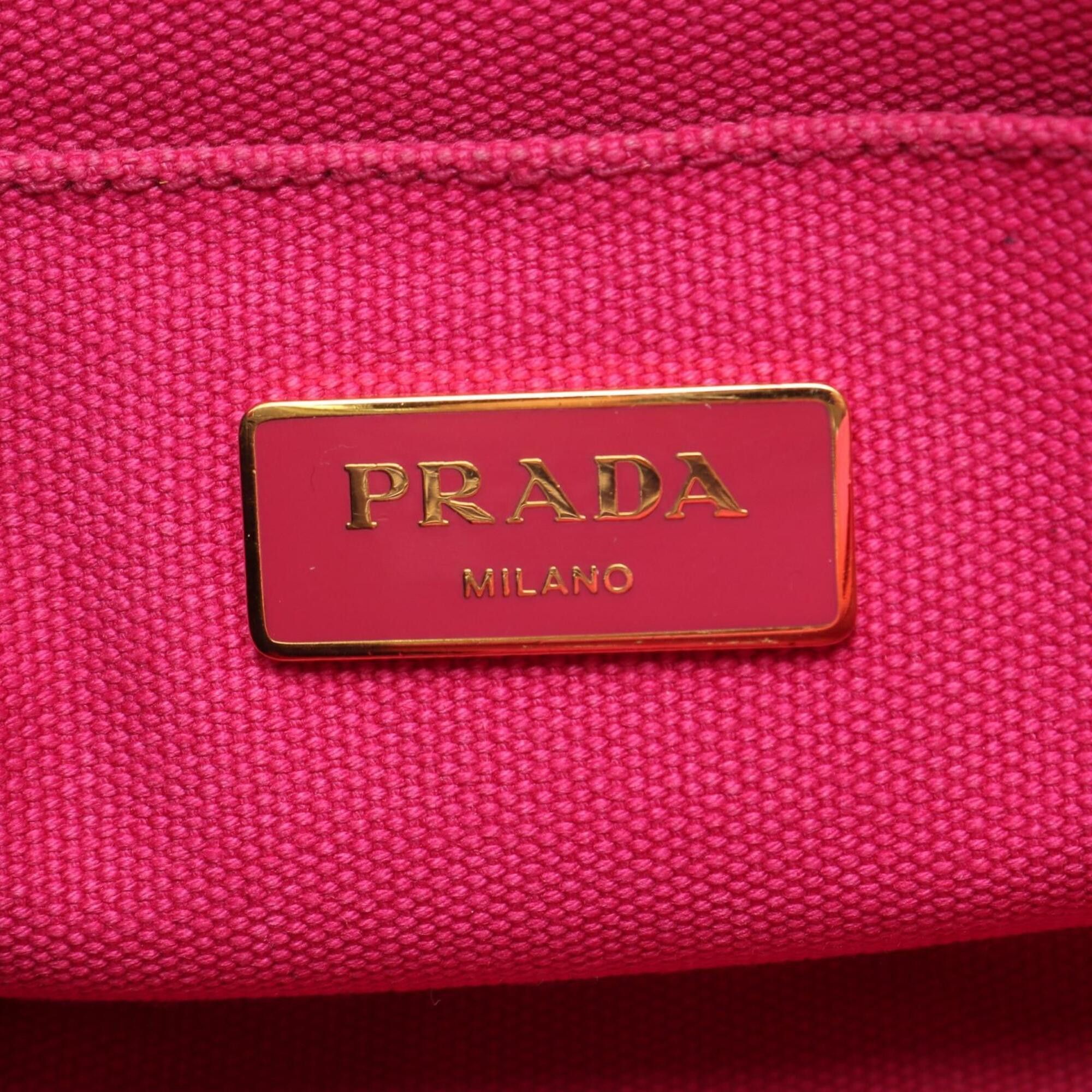 Prada Prada Canapa handbag, canvas, women's, pink. Size ONE SIZE - 4 Thumbnail