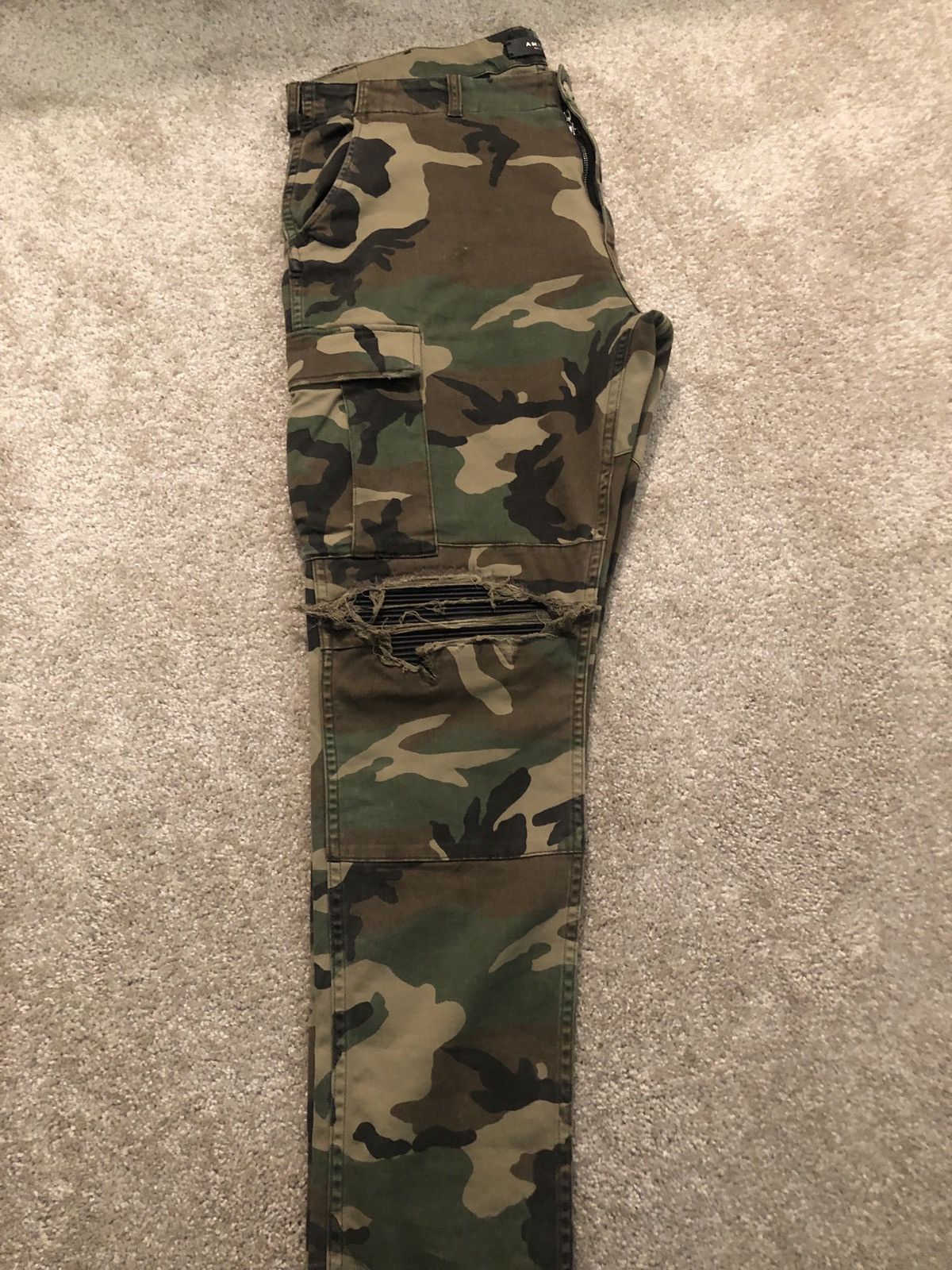 Amiri Amiri M65 Camo Kick Flare Cargo Denim BWNT | Grailed