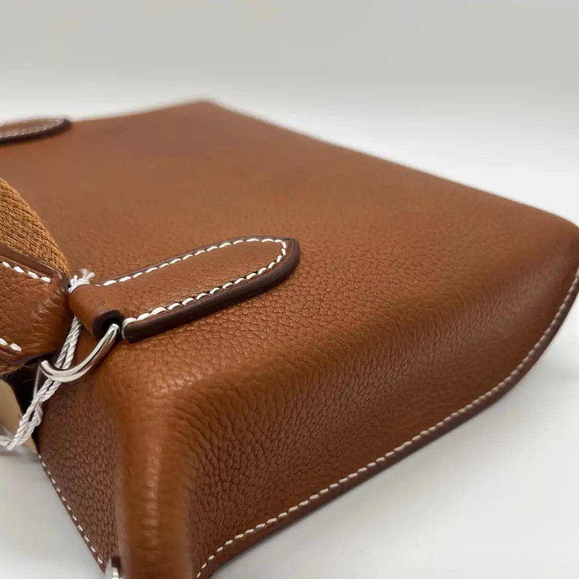 Hermes Hermes Videpoches Gold Brown Barenia saddle leather shoulder bag silver hardware Size ONE SIZE - 5 Thumbnail