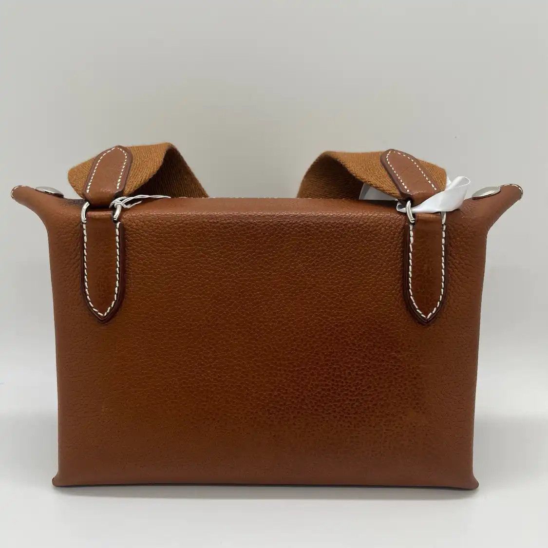 Hermes Hermes Videpoches Gold Brown Barenia saddle leather shoulder bag silver hardware Size ONE SIZE - 10 Thumbnail