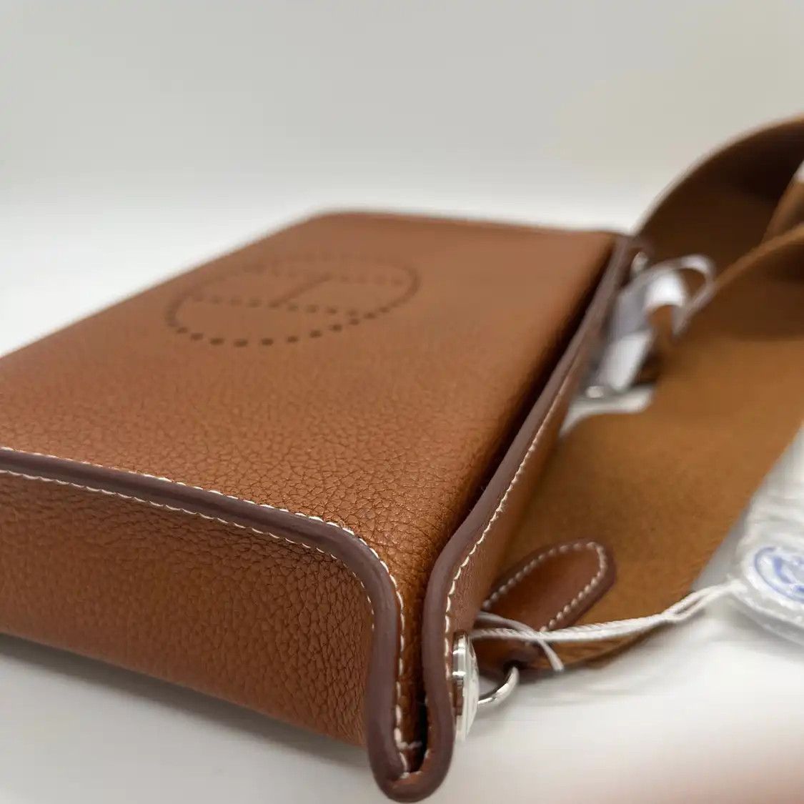 Hermes Hermes Videpoches Gold Brown Barenia saddle leather shoulder bag silver hardware Size ONE SIZE - 4 Thumbnail