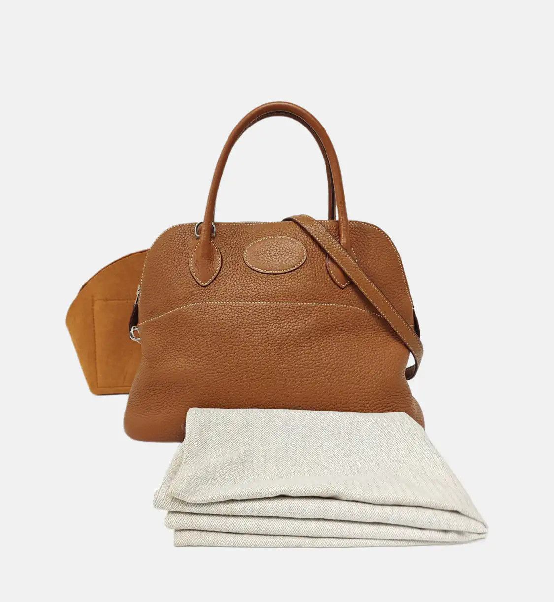 Hermes Hermes Bolide 31 Gold Brown Clemence cowhide leather shoulder bag handbag silver Size ONE SIZE - 8 Thumbnail