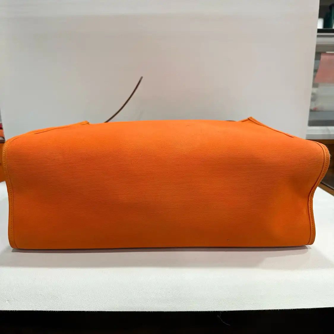 Hermes Hermes Herbag 39 Hermes orange canvas shoulder bag silver hardware Size ONE SIZE - 5 Thumbnail